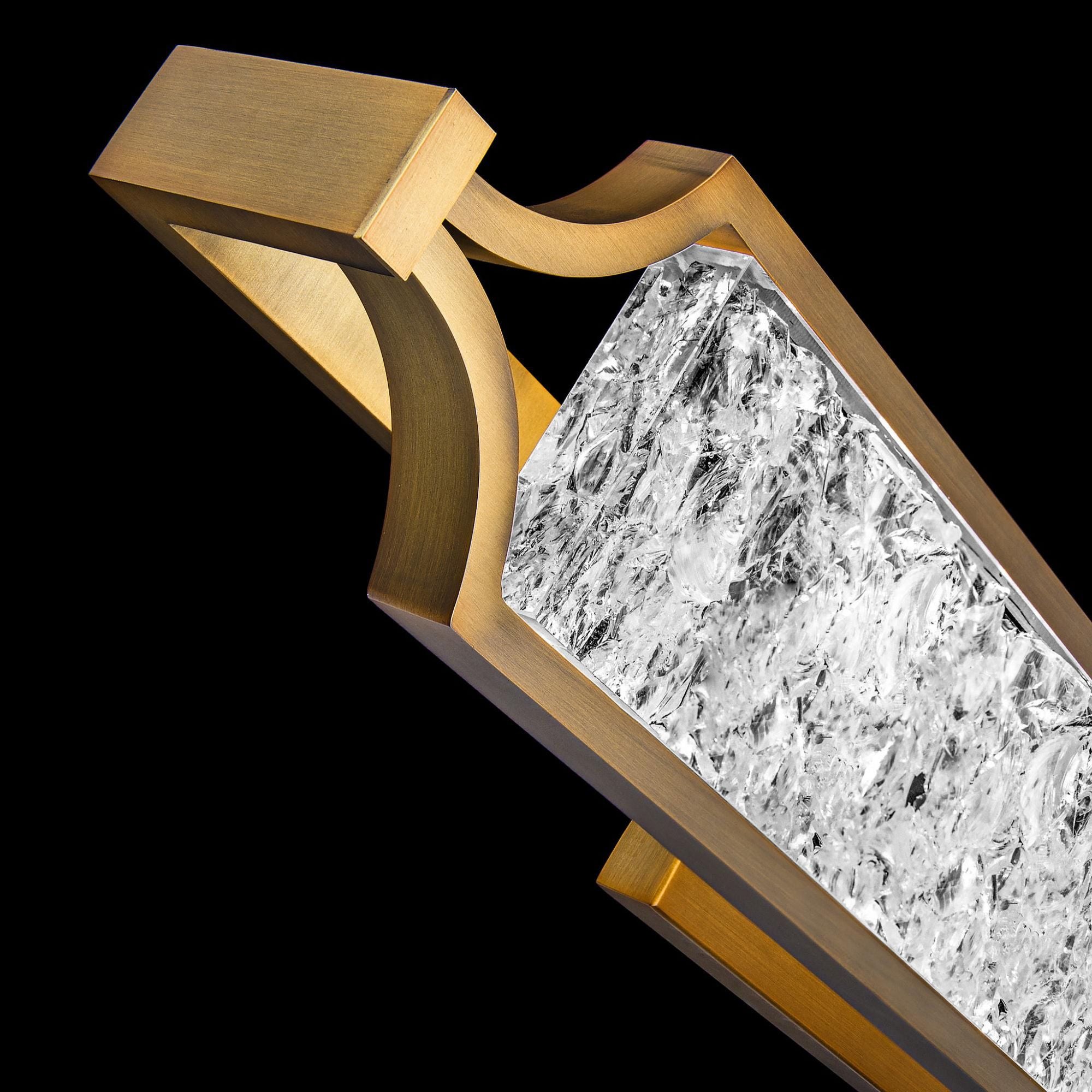 Emblem 28in LED Bathroom Vanity or Wall Light 3000K in Aged Brass