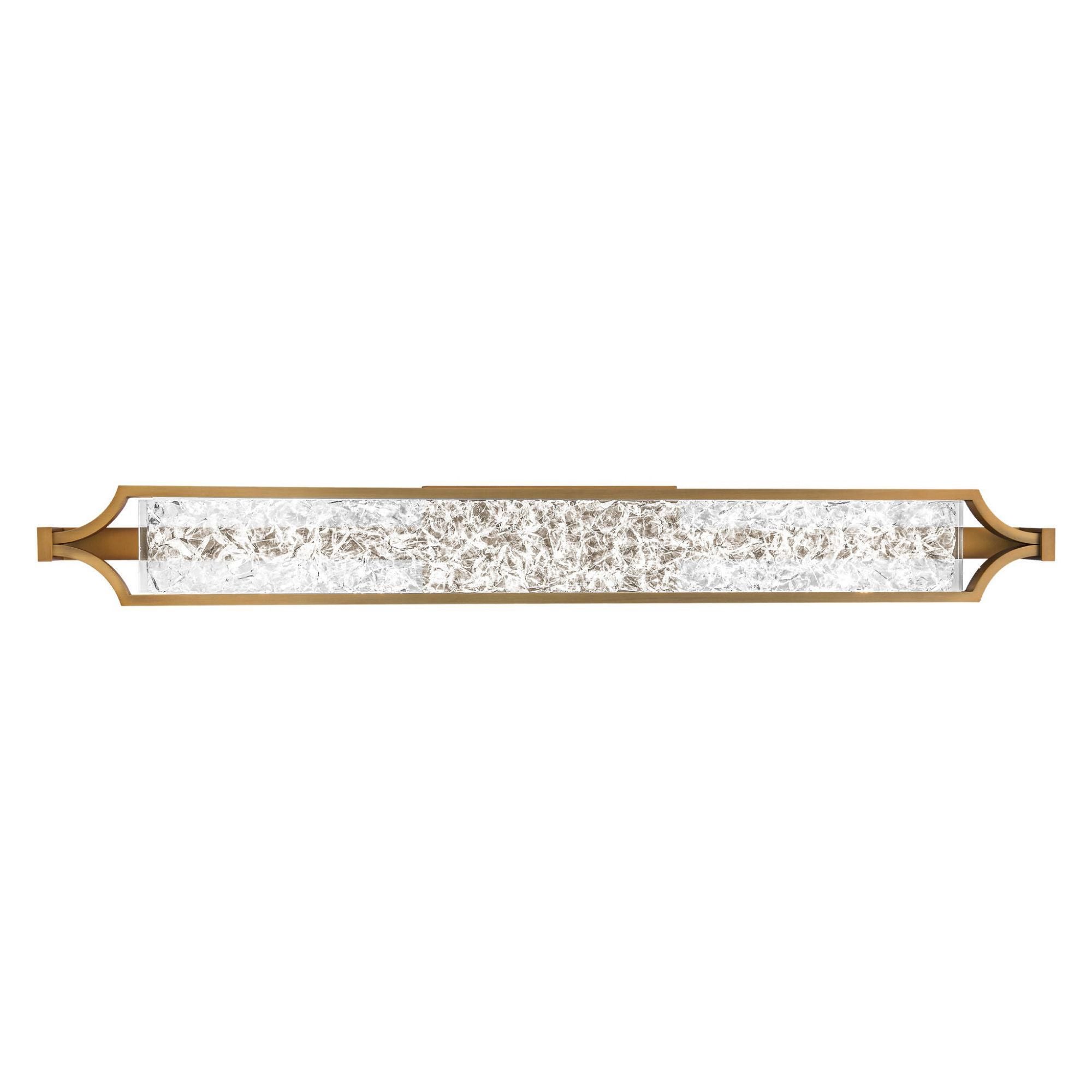 Emblem 38in LED Bathroom Vanity or Wall Light 3000K in Aged Brass