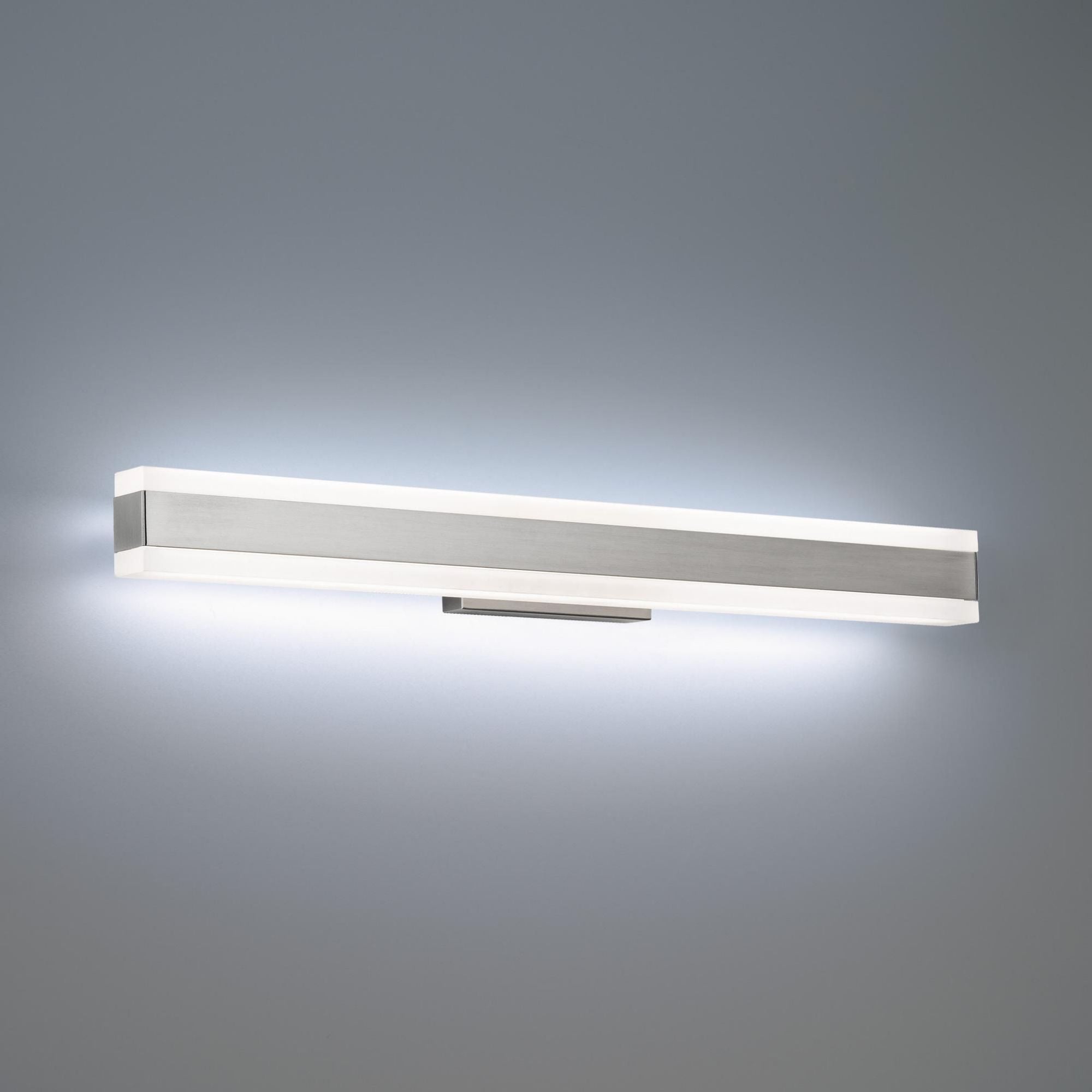 Cinch 25in LED Bathroom Vanity or Wall Light 3-CCT 2700K-3000K-3500K Set to 2700K in Brushed Nickel