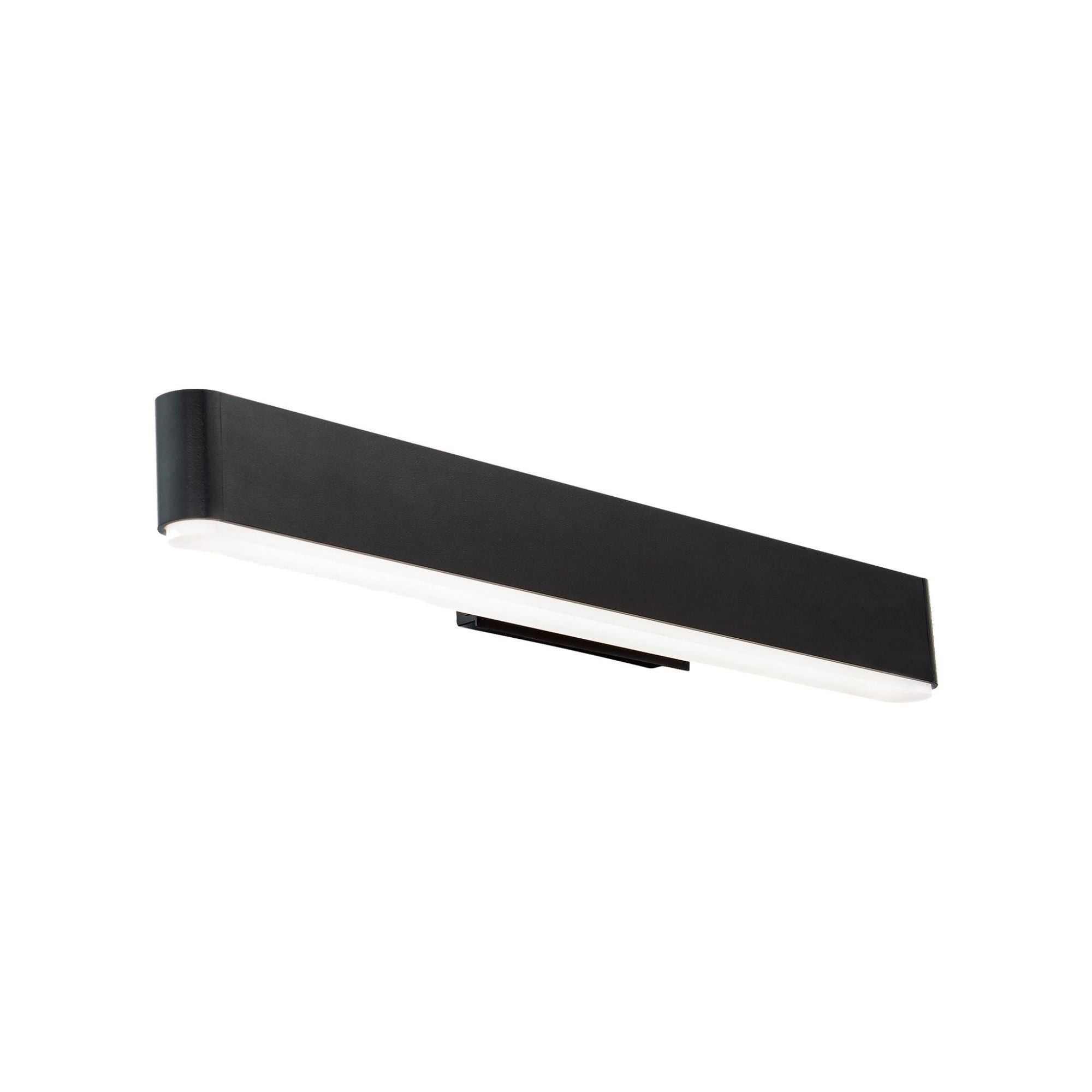 0 to 60 24in LED Bathroom Vanity or Wall Light 3-CCT 2700K-3000K-3500K Set 3000K in Black