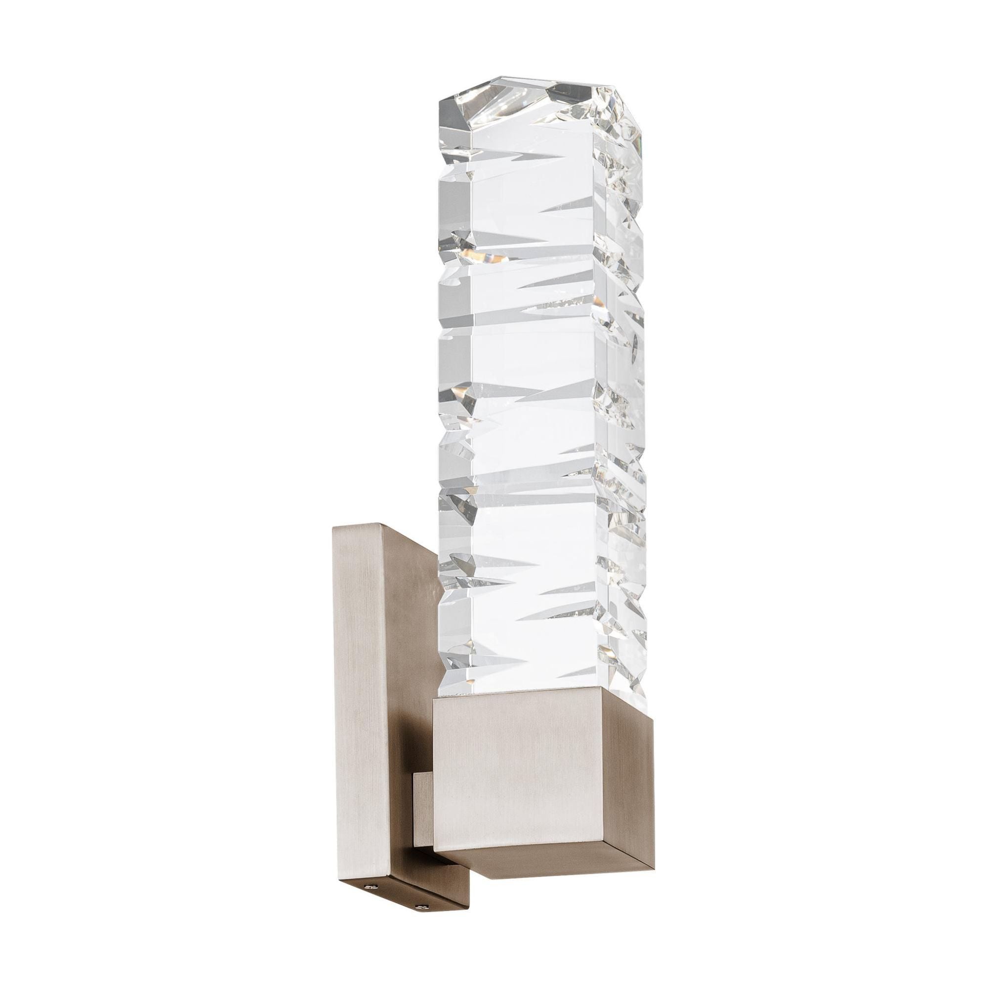 Juliet 15in LED Wall Sconce 3500K with K-9 Faceted Crystal in Brushed Nickel