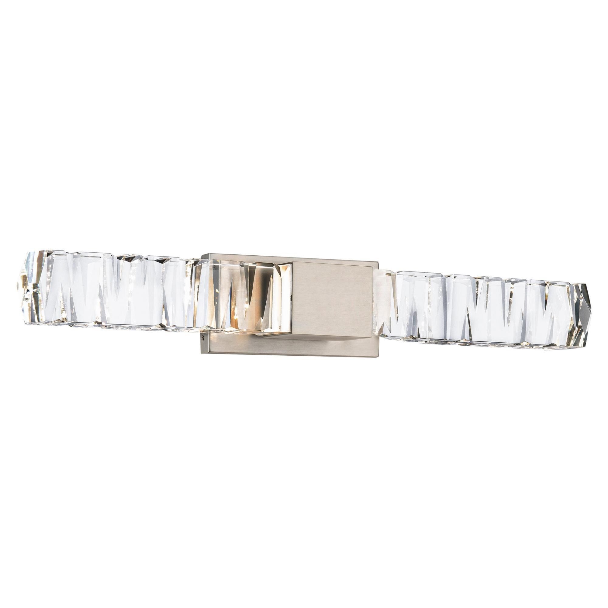 Juliet 27in LED Bathroom Vanity or Wall Light 3500K with K-9 Faceted Crystal in Brushed Nickel