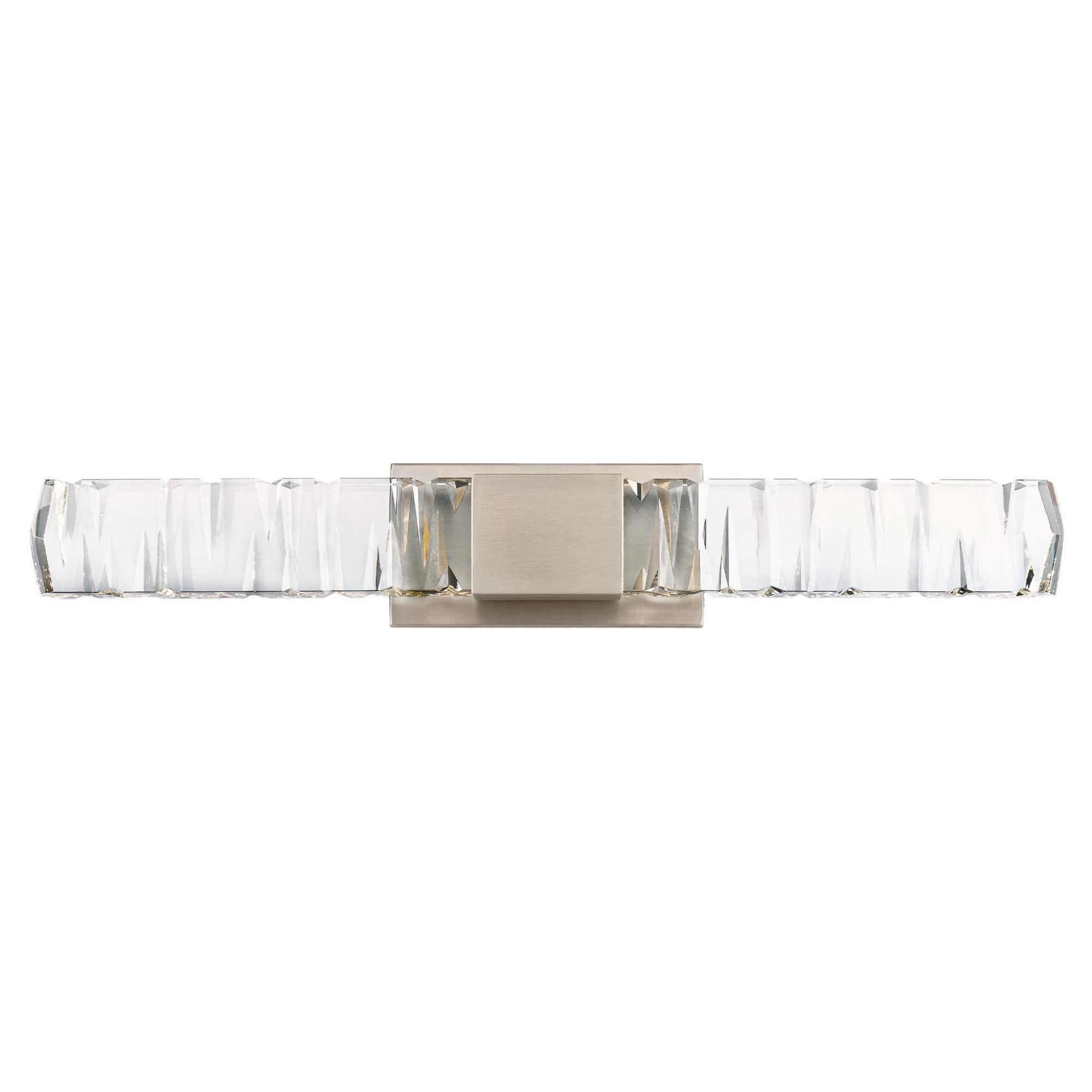 Juliet 27in LED Bathroom Vanity or Wall Light 3500K with K-9 Faceted Crystal in Brushed Nickel