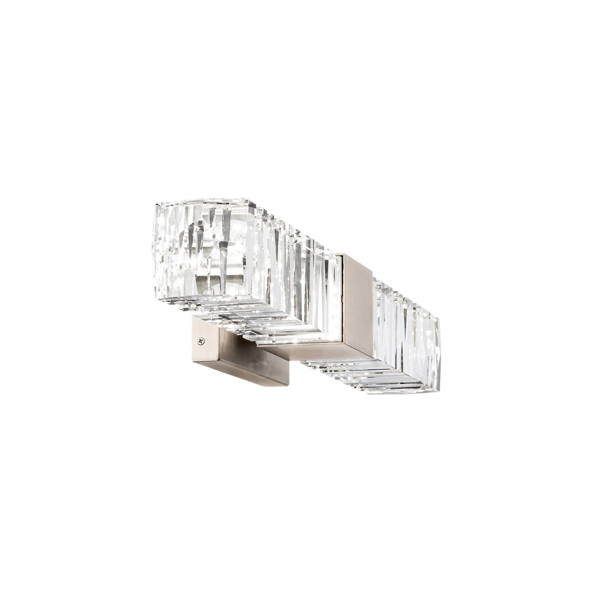 Juliet 27in LED Bathroom Vanity or Wall Light 3500K with K-9 Faceted Crystal in Brushed Nickel