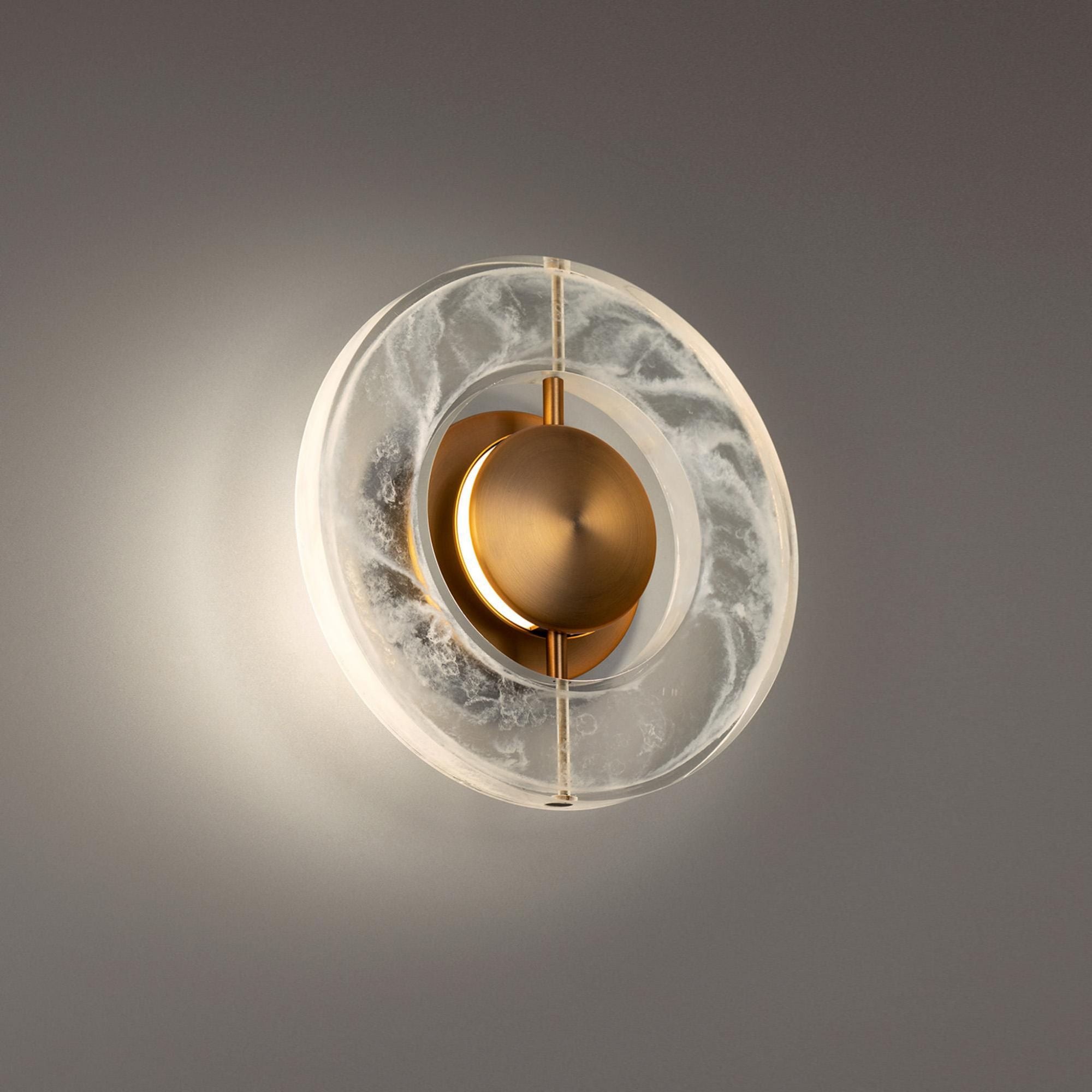 Cymbal 10in LED Wall Sconce 3000K in Aged Brass