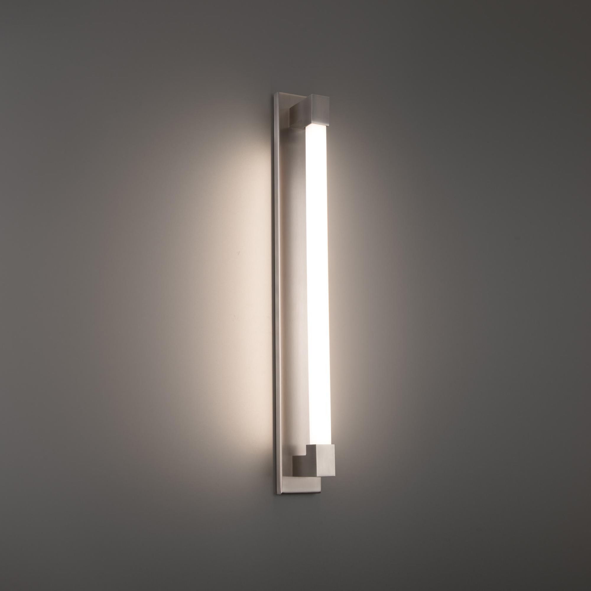 Barre 27in LED Bath Vanity & Wall Light 3-CCT 2700K-3000K-3500K Set to 3000K in Brushed Nickel