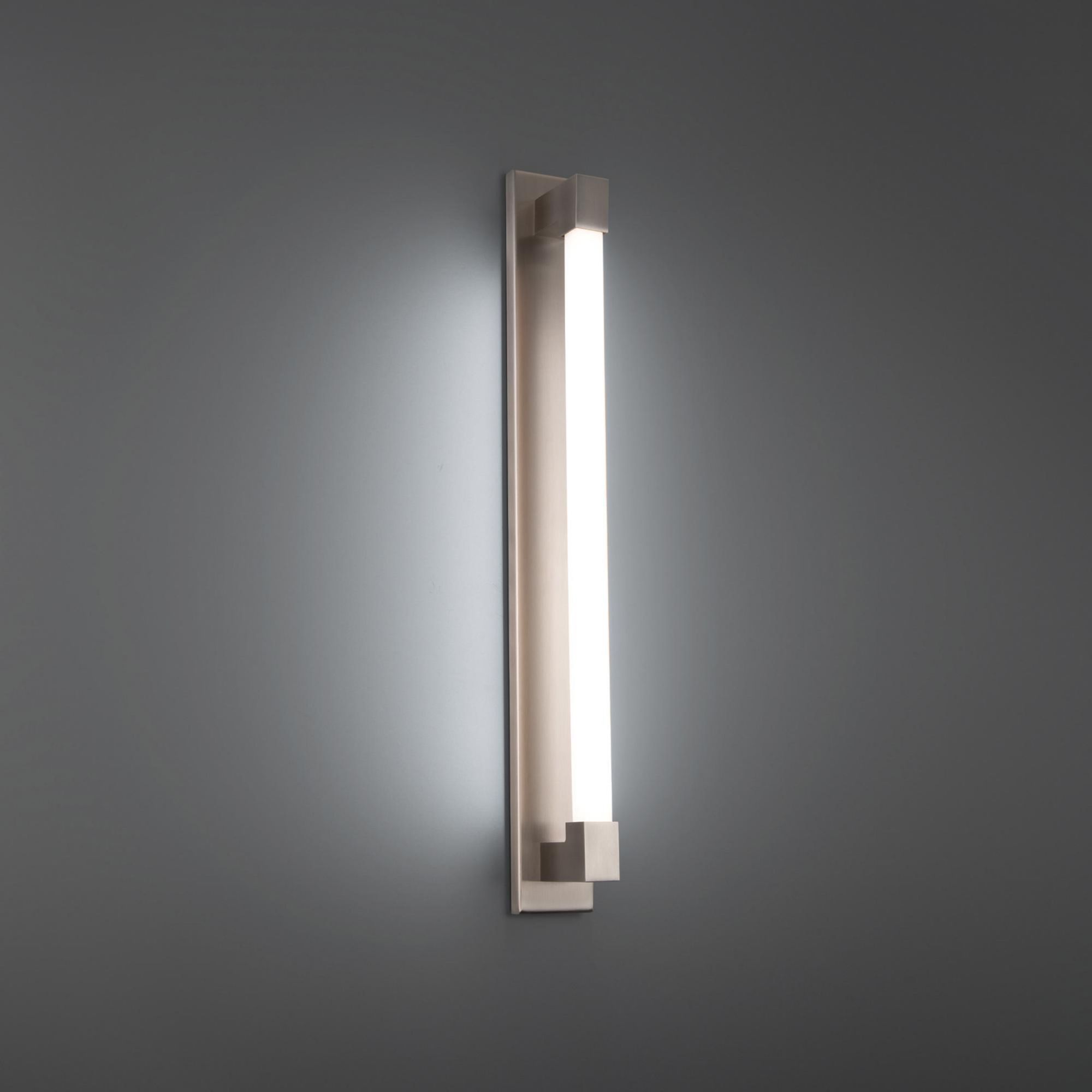 Barre 27in LED Bath Vanity & Wall Light 3-CCT 2700K-3000K-3500K Set to 3500K in Brushed Nickel