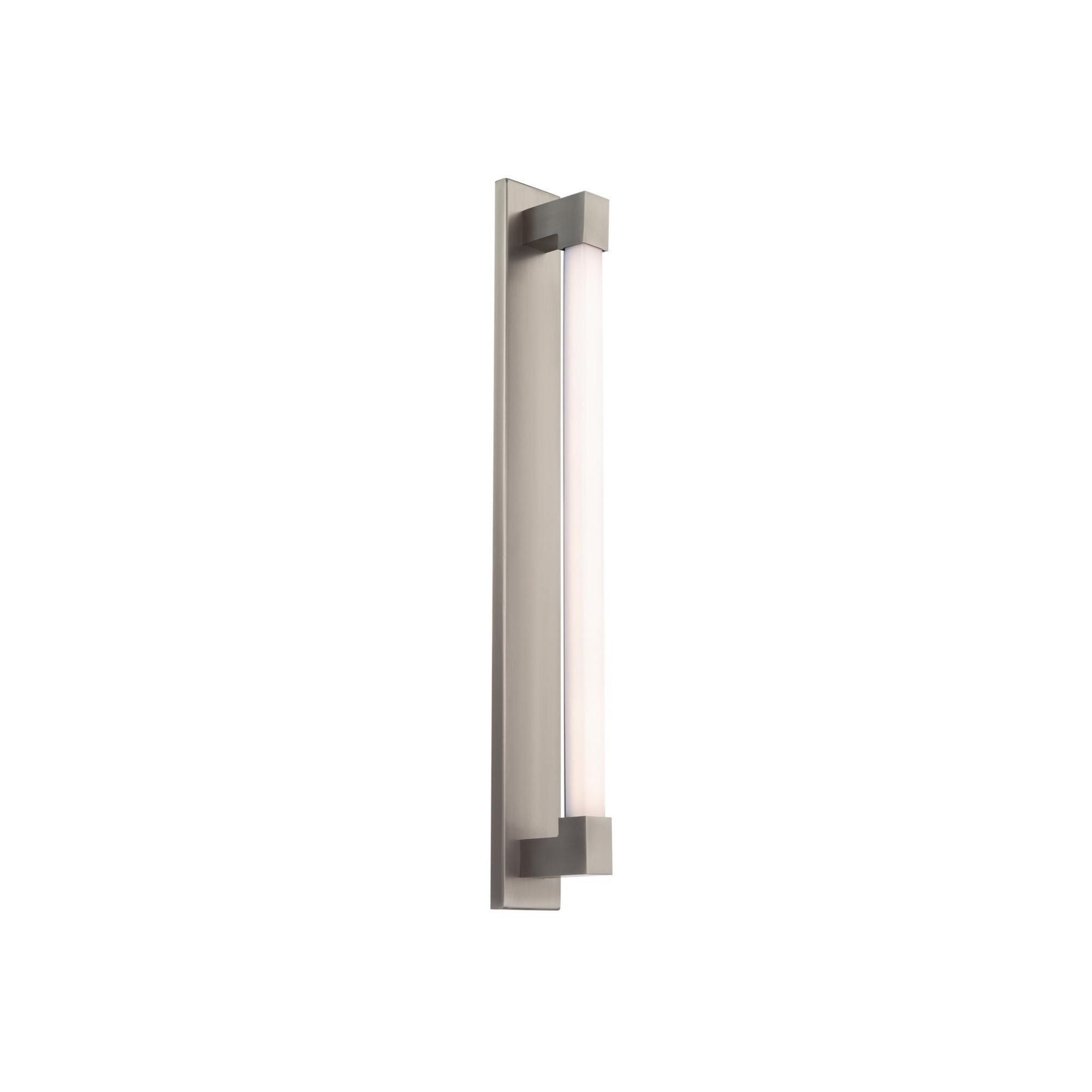 Barre 27in LED Bath Vanity & Wall Light 3-CCT 2700K-3000K-3500K Set to 2700K in Brushed Nickel