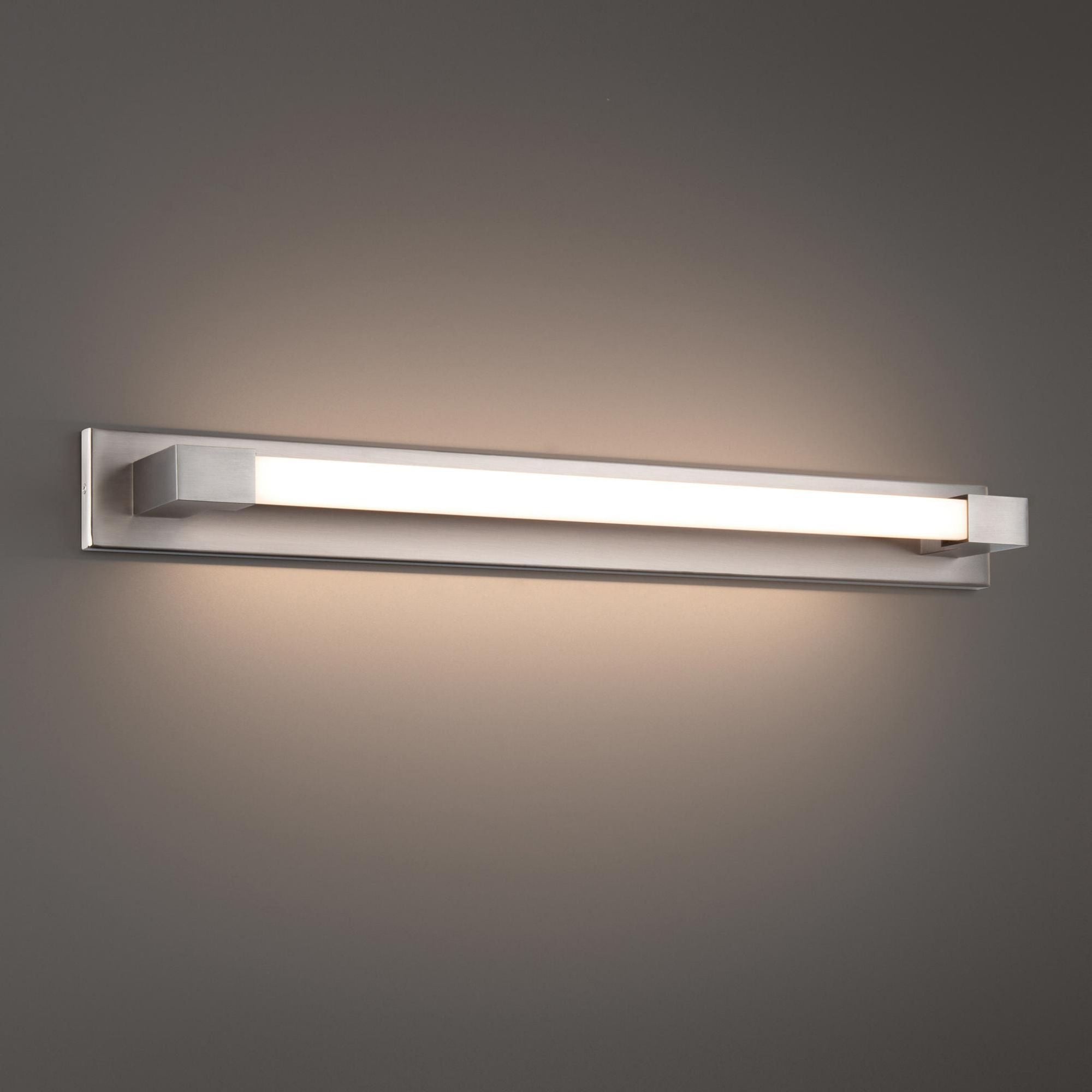Barre 37in LED Bath Vanity & Wall Light 3-CCT 2700K-3000K-3500K Set to 2700K in Brushed Nickel
