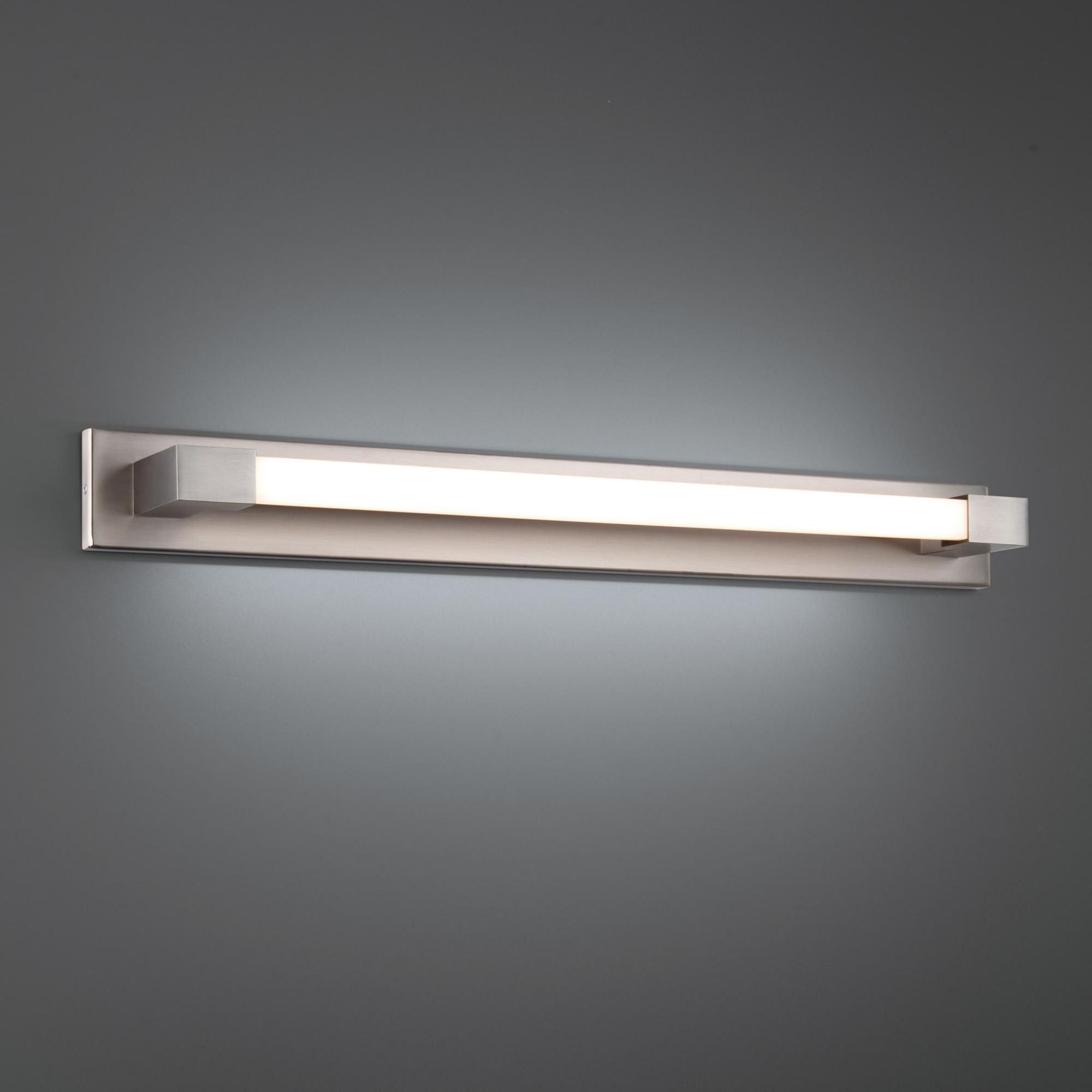 Barre 37in LED Bath Vanity & Wall Light 3-CCT 2700K-3000K-3500K Set to 3500K in Brushed Nickel