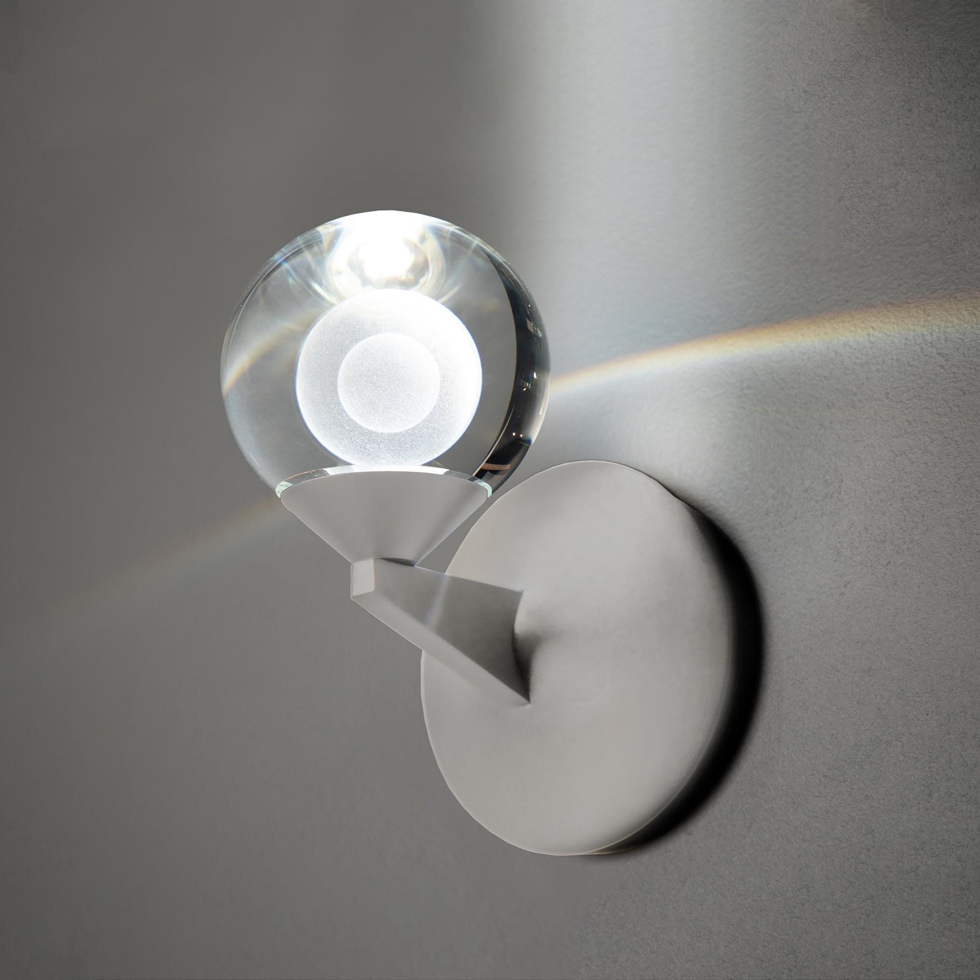 Double Bubble 6in LED 1 Light Wall Sconce 3000K in Satin Nickel