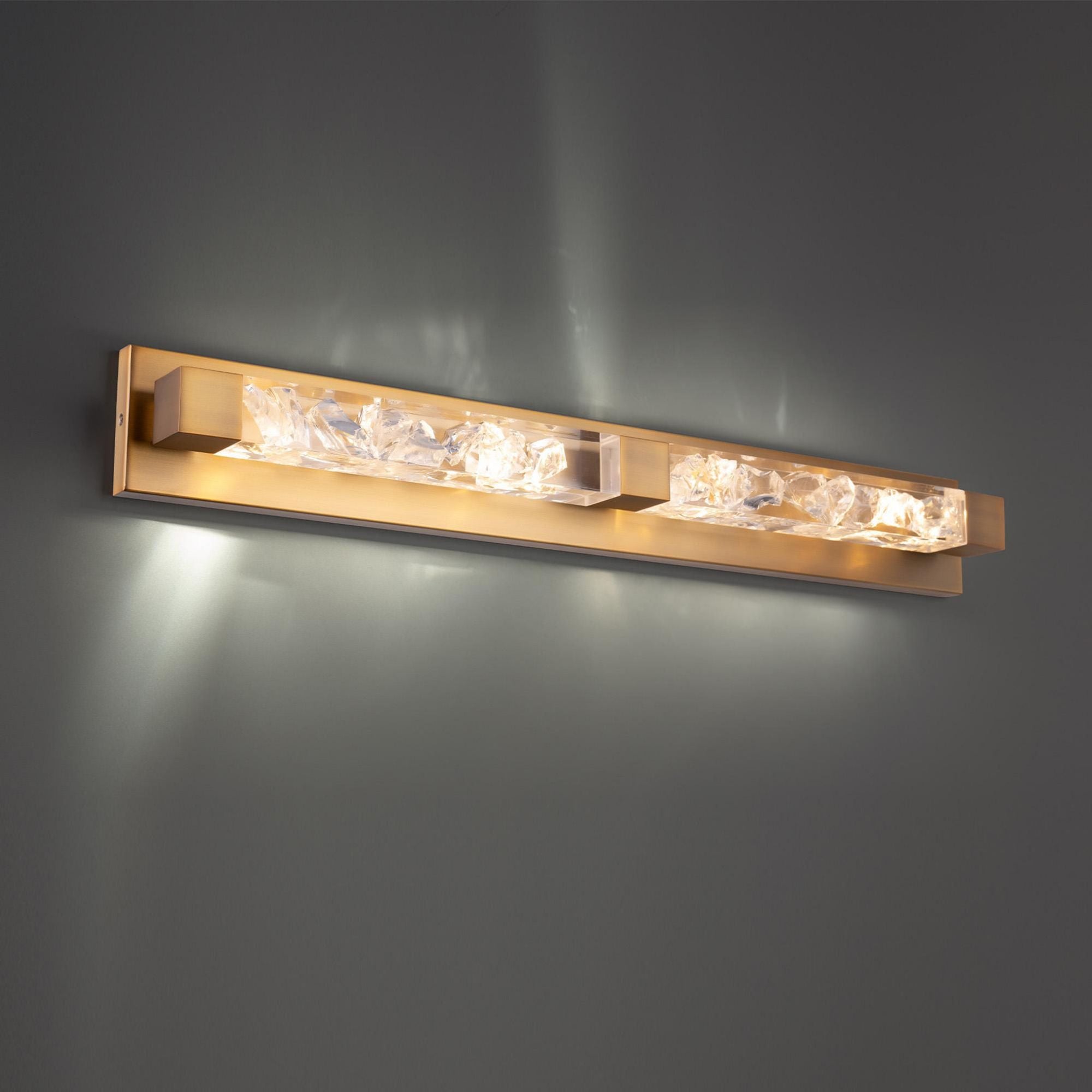 Terra 34in LED Bath Vanity & Wall Light 3000K in Aged Brass