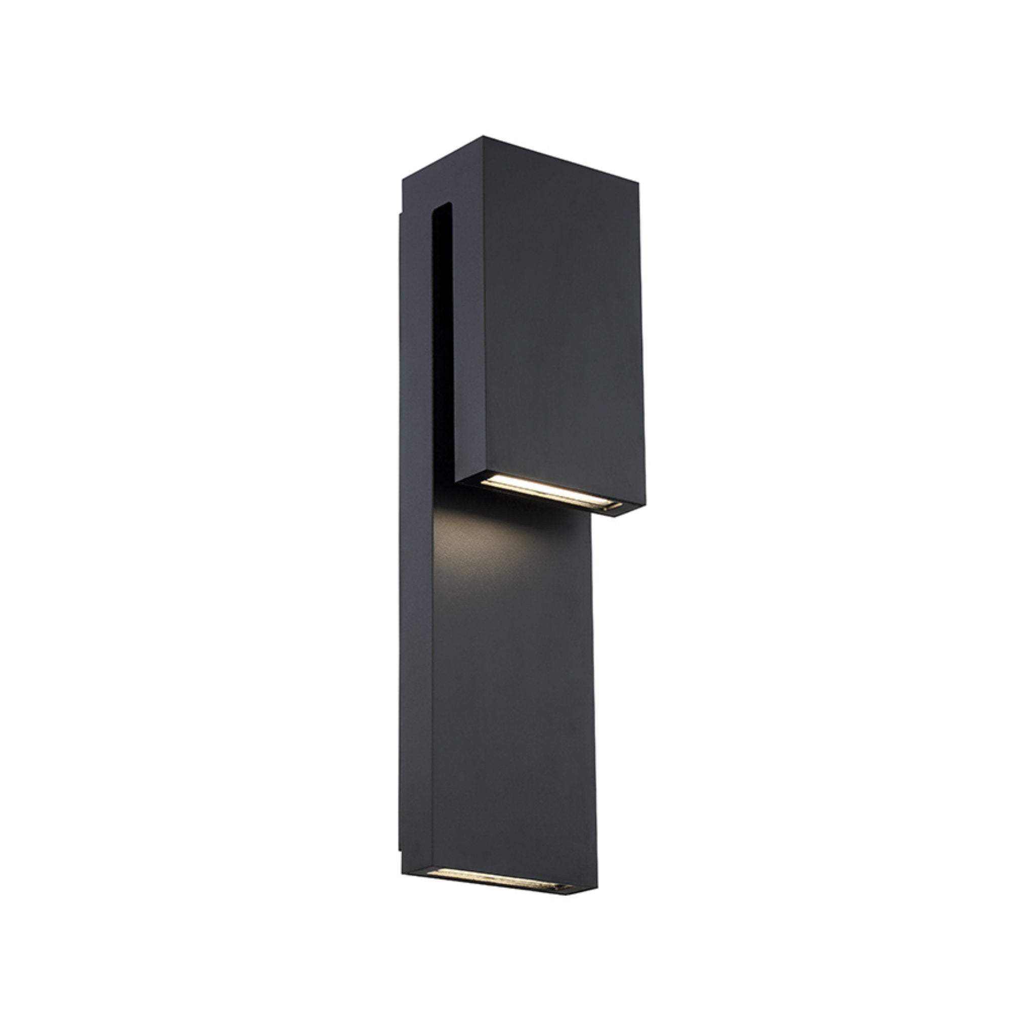 Modern Forms WS-W13718-BK 3000K 11 Watt Double Down LED Outdoor Wall Light in Black