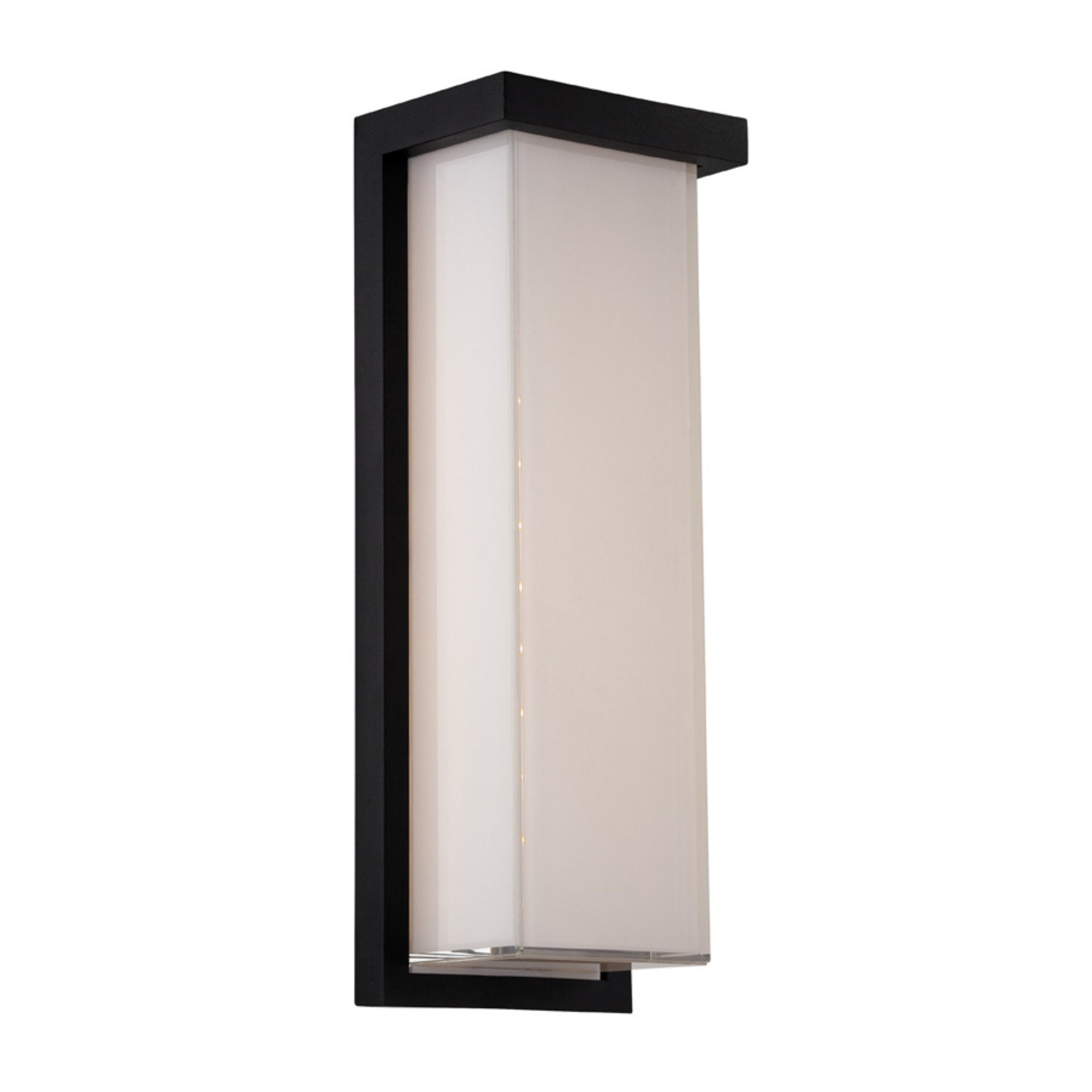 Modern Forms WS-W1414-BK 3000K 19.5 Watt LEDge LED Wall Light in Black