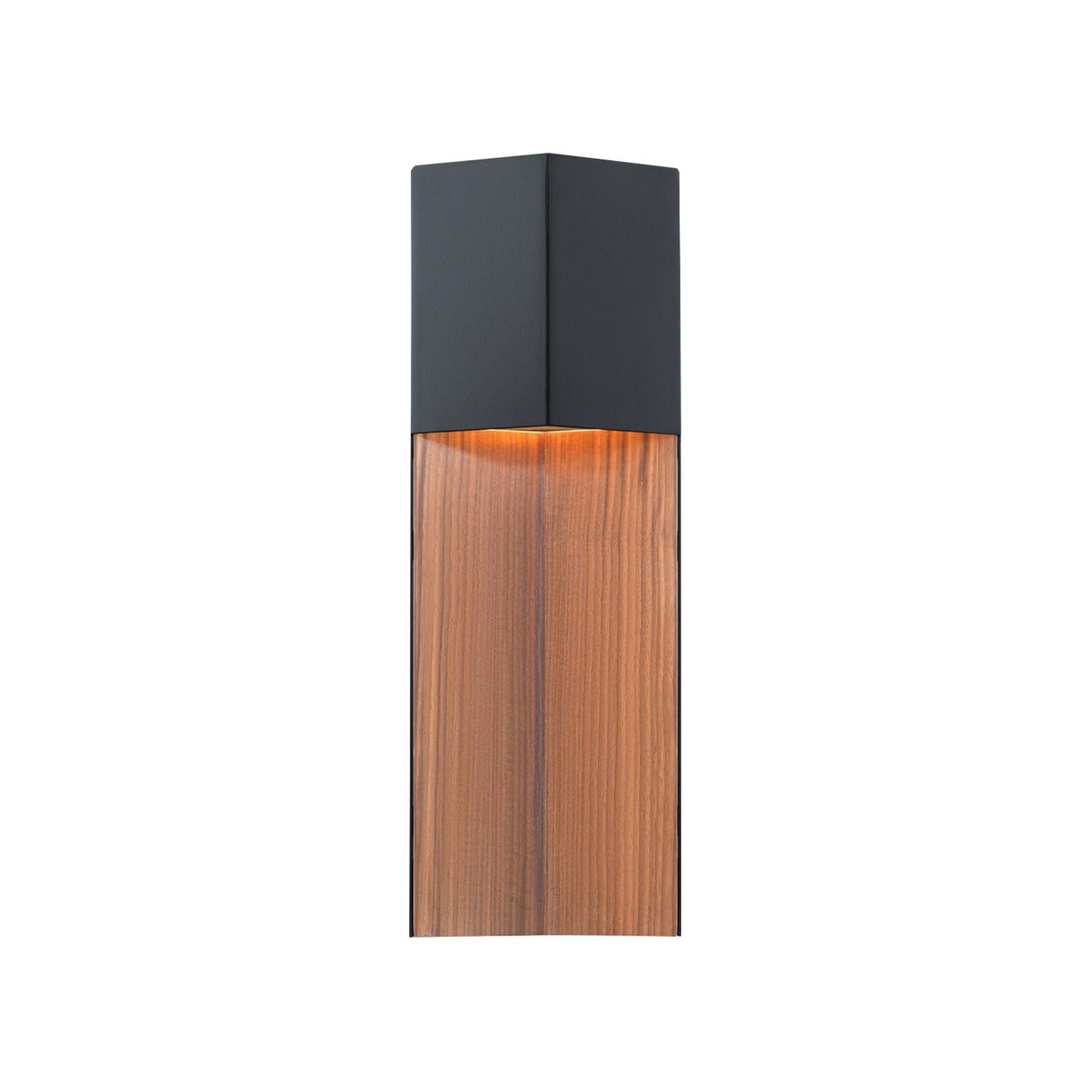 Dusk 20in LED Indoor or Outdoor Wall Light 3000K in Black-Dark Walnut
