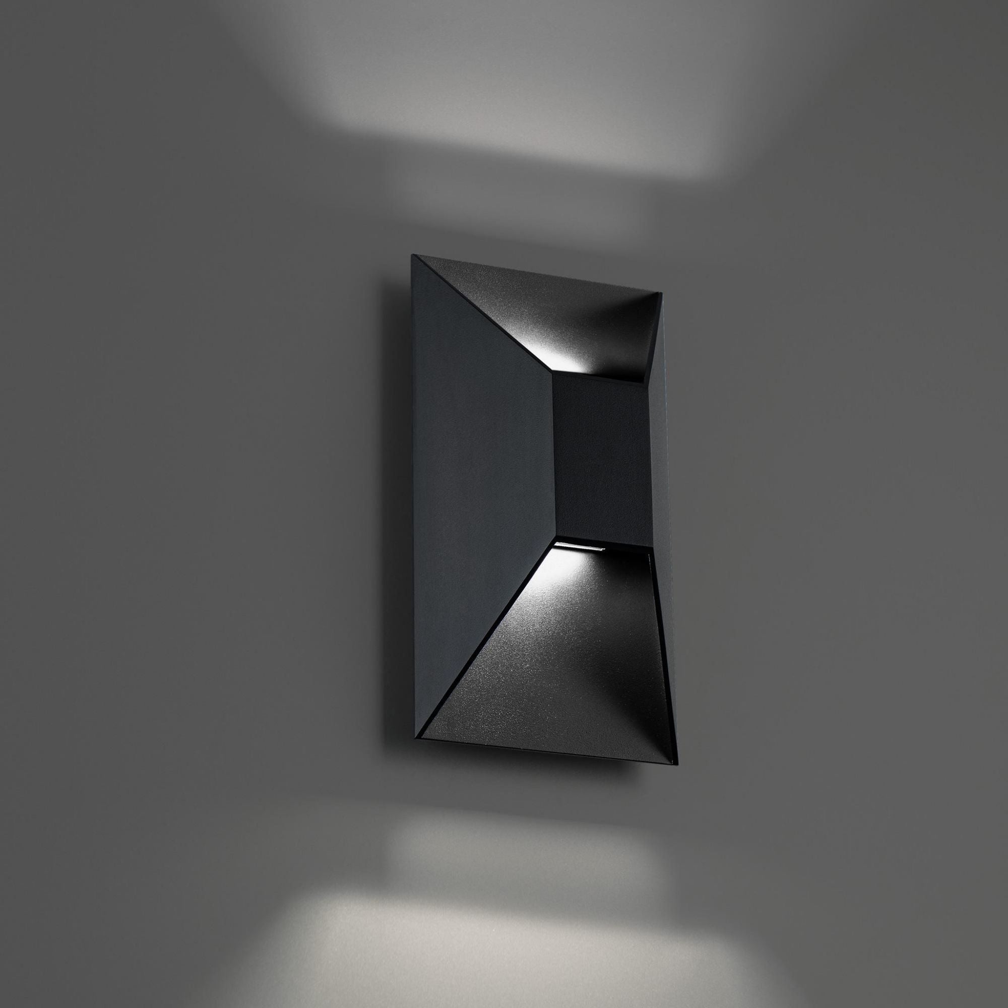 Maglev 10in LED Indoor or Outdoor Wall Light 3-CCT 3000K-3500K-4000K Set to 3500K in Black