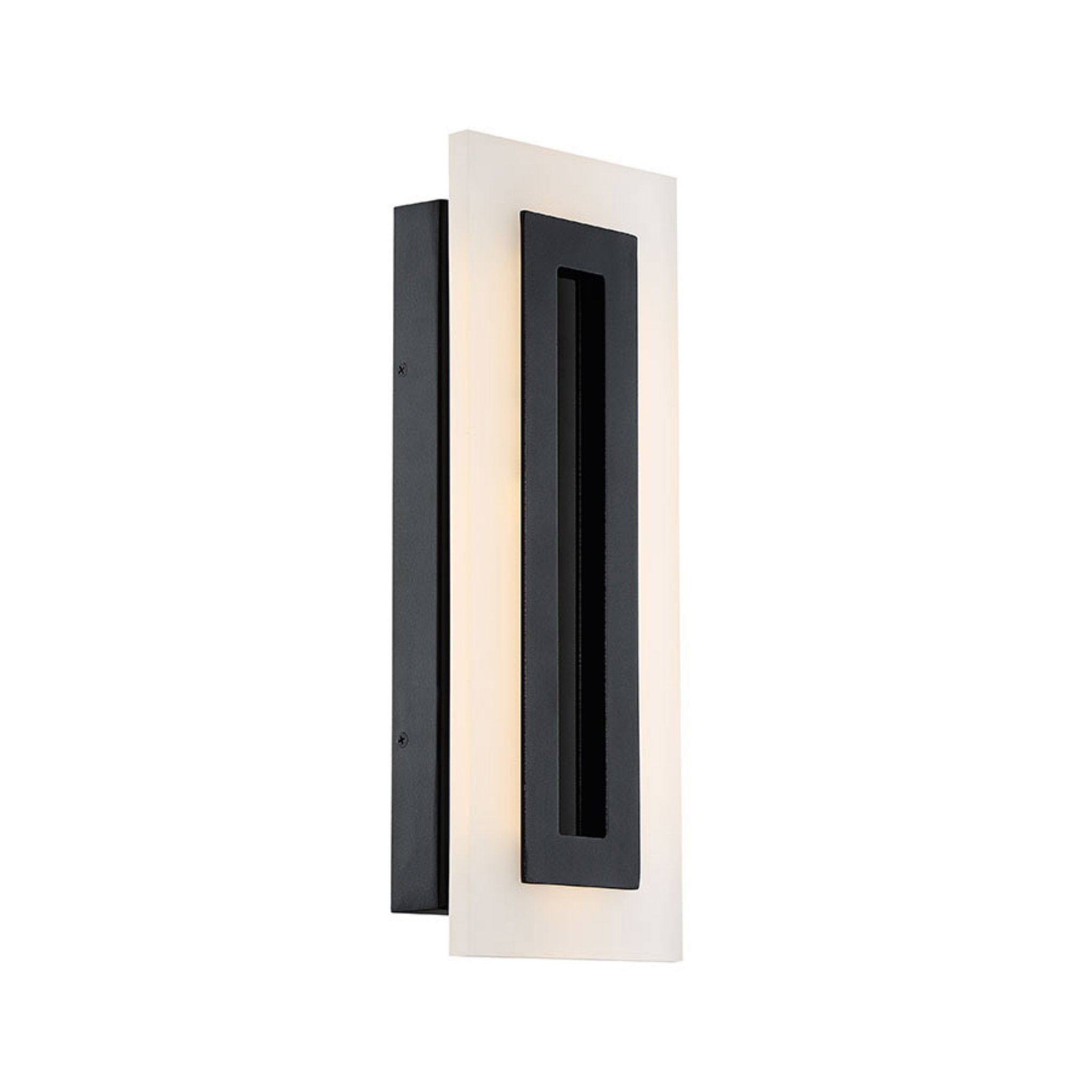 Modern Forms WS-W46817-BK 3000K 14 Watt Shadow LED Wall Light in Black