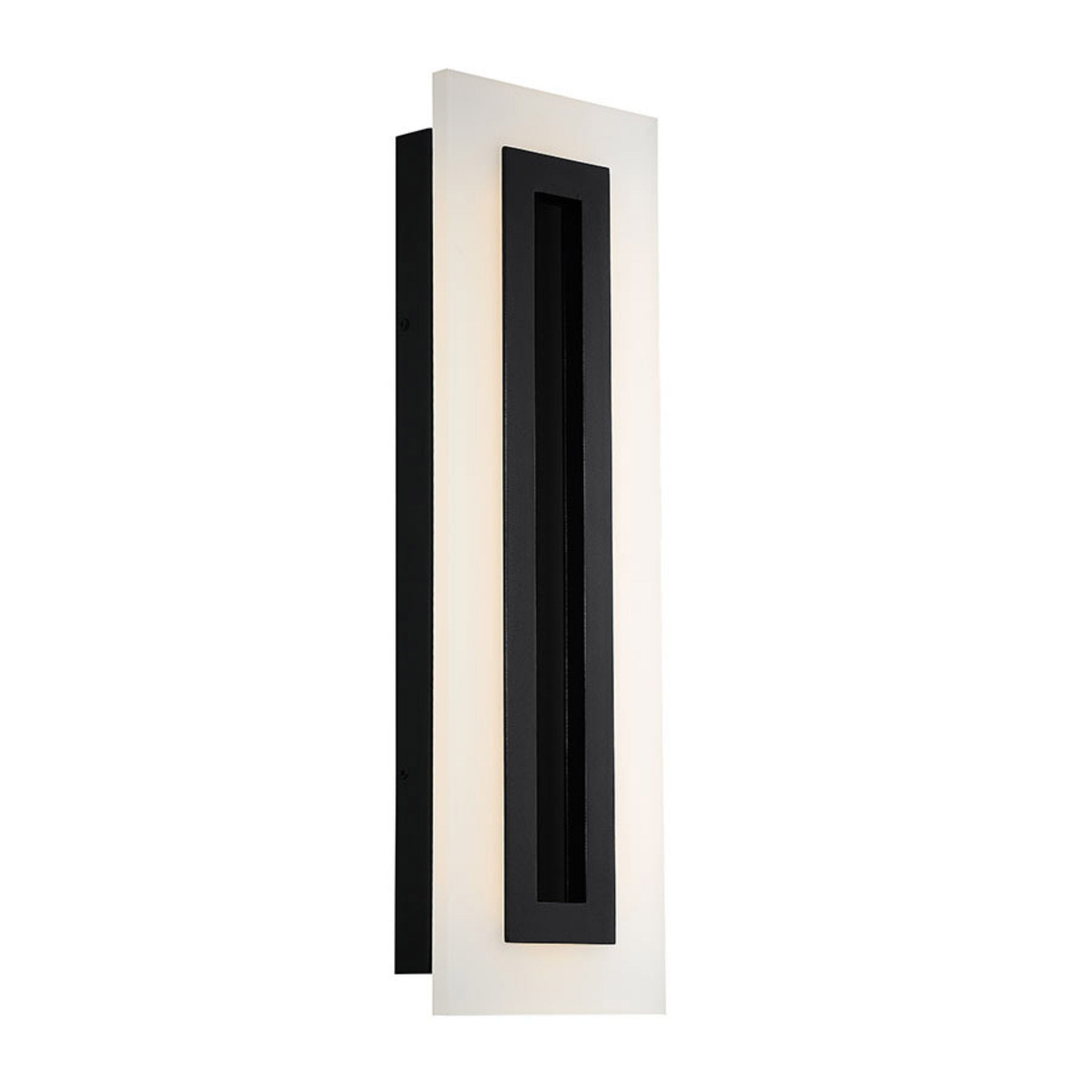 Modern Forms WS-W46824-BK 3000K 21 Watt Shadow LED Wall Light in Black