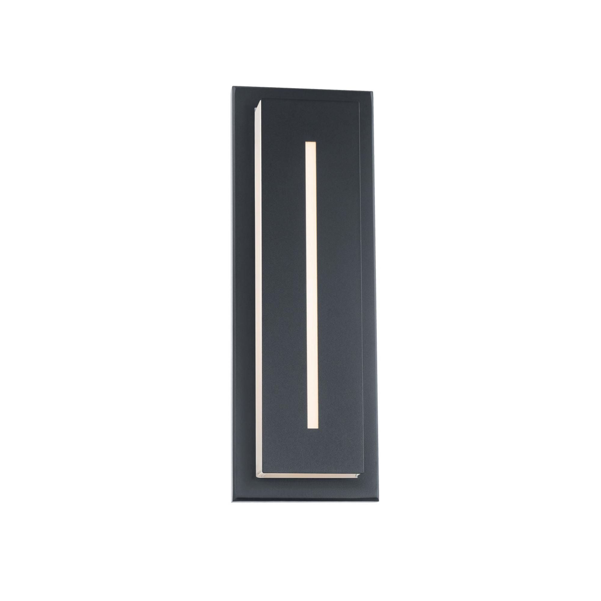 Midnight 16in LED Indoor or Outdoor Wall Light 3-CCT set to 3000K in Black
