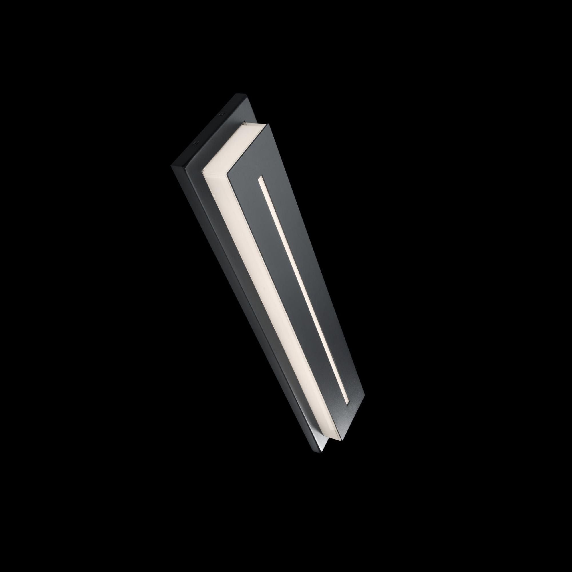 Midnight 16in LED Indoor or Outdoor Wall Light 3-CCT set to 3000K in Black