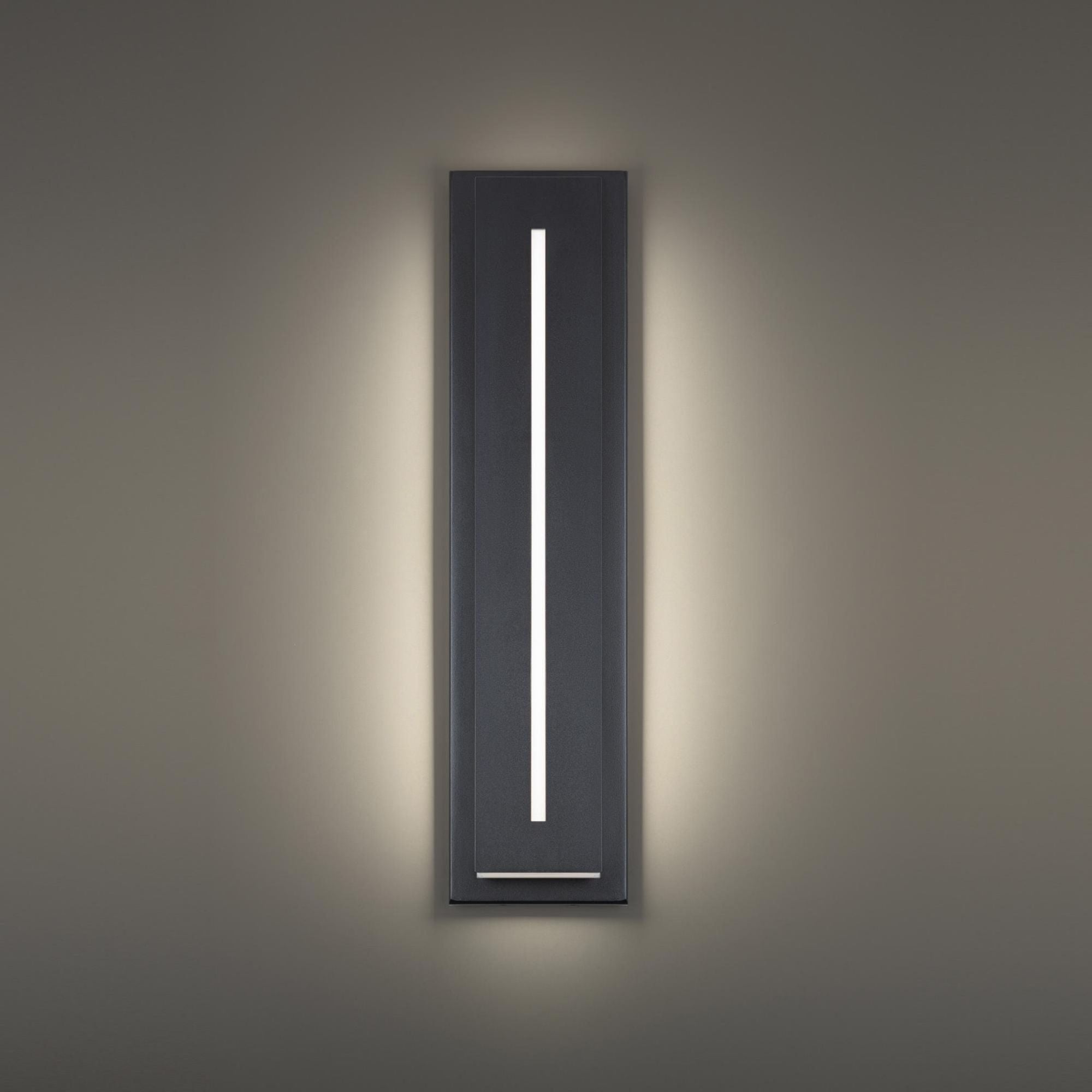 Midnight 26in LED Indoor or Outdoor Wall Light 3-CCT set to 3000K in Black