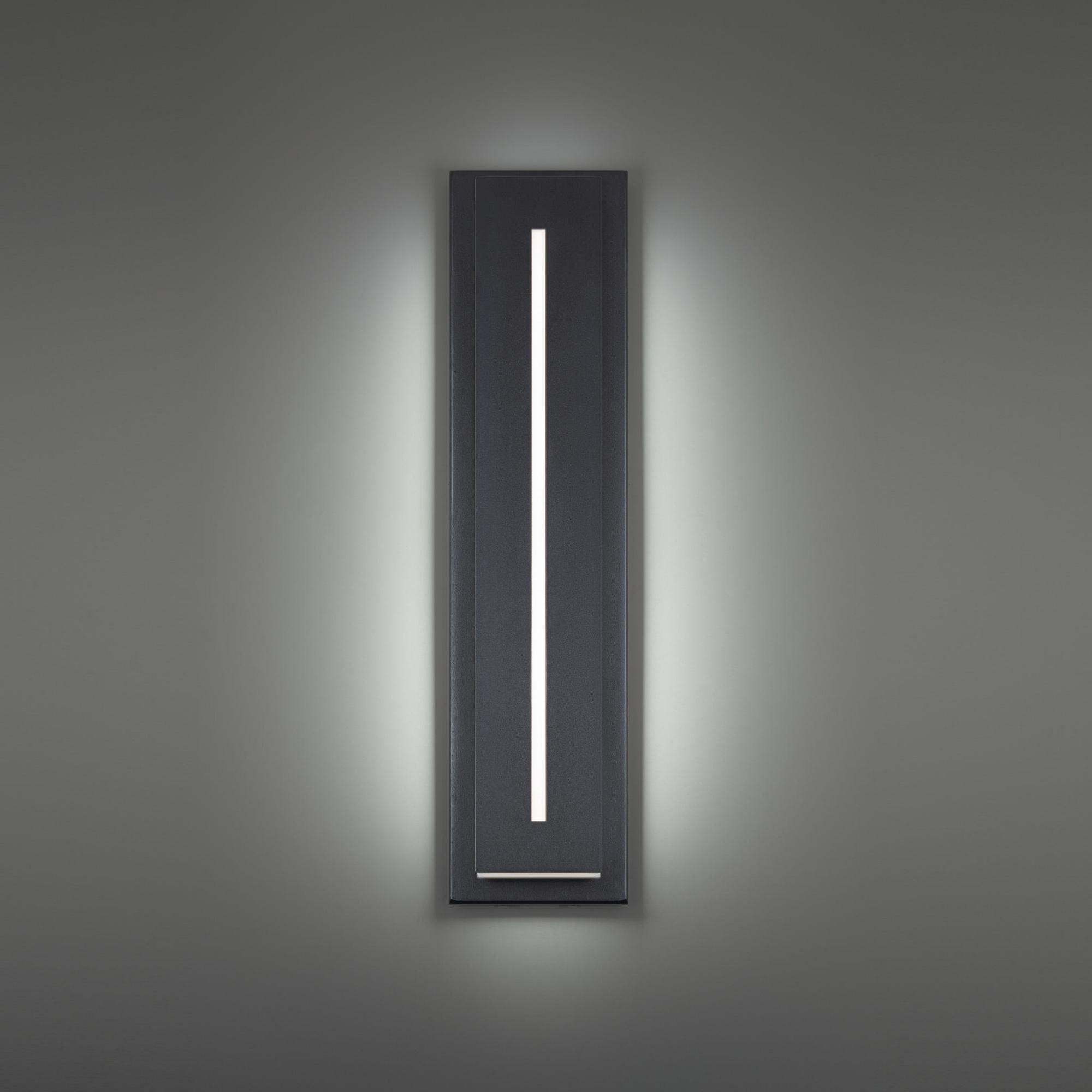 Midnight 26in LED Indoor or Outdoor Wall Light 3-CCT set to 3500K in Black