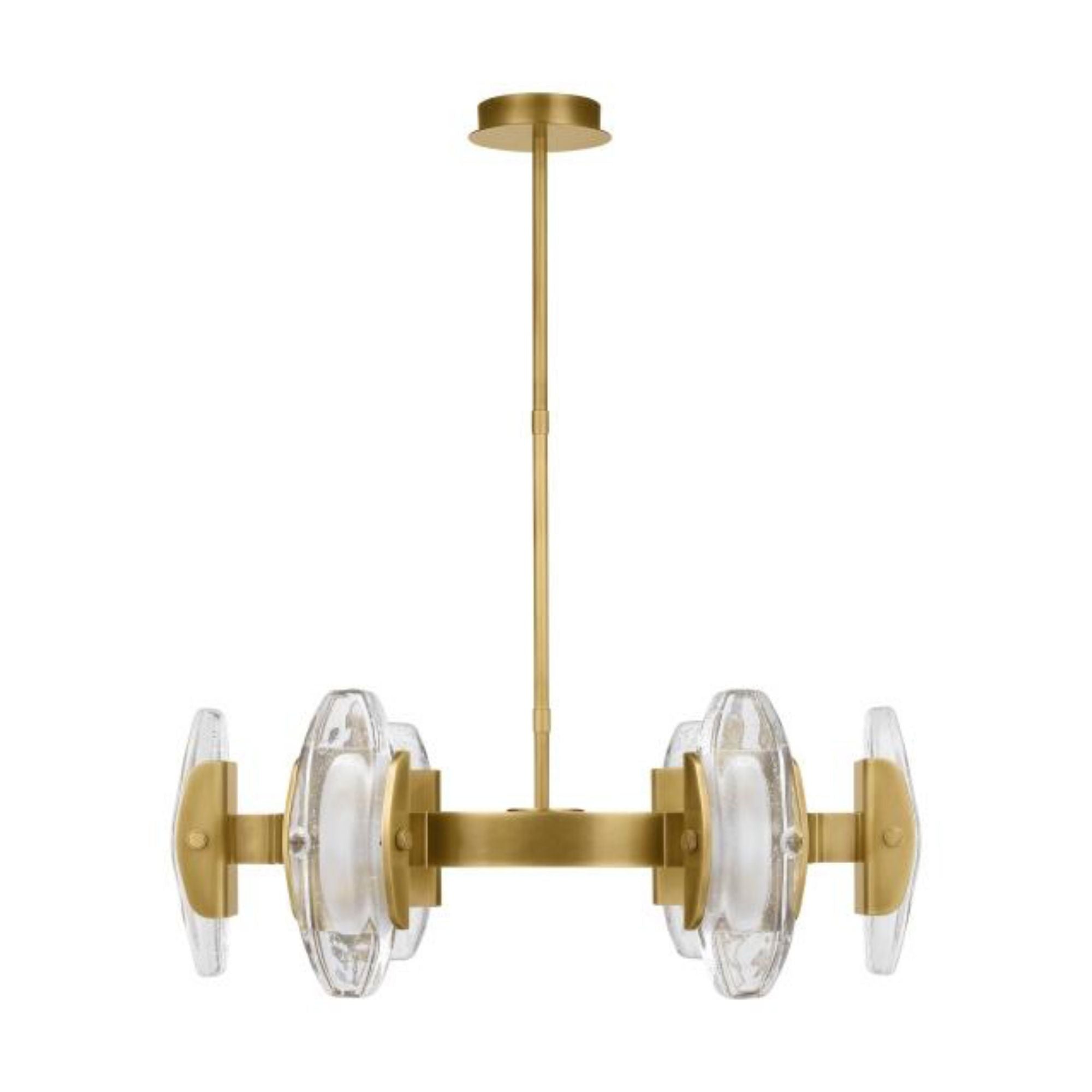 Wythe Medium Chandelier Chandeliers 6-Light LED 2700K Plated Brass by Avroko