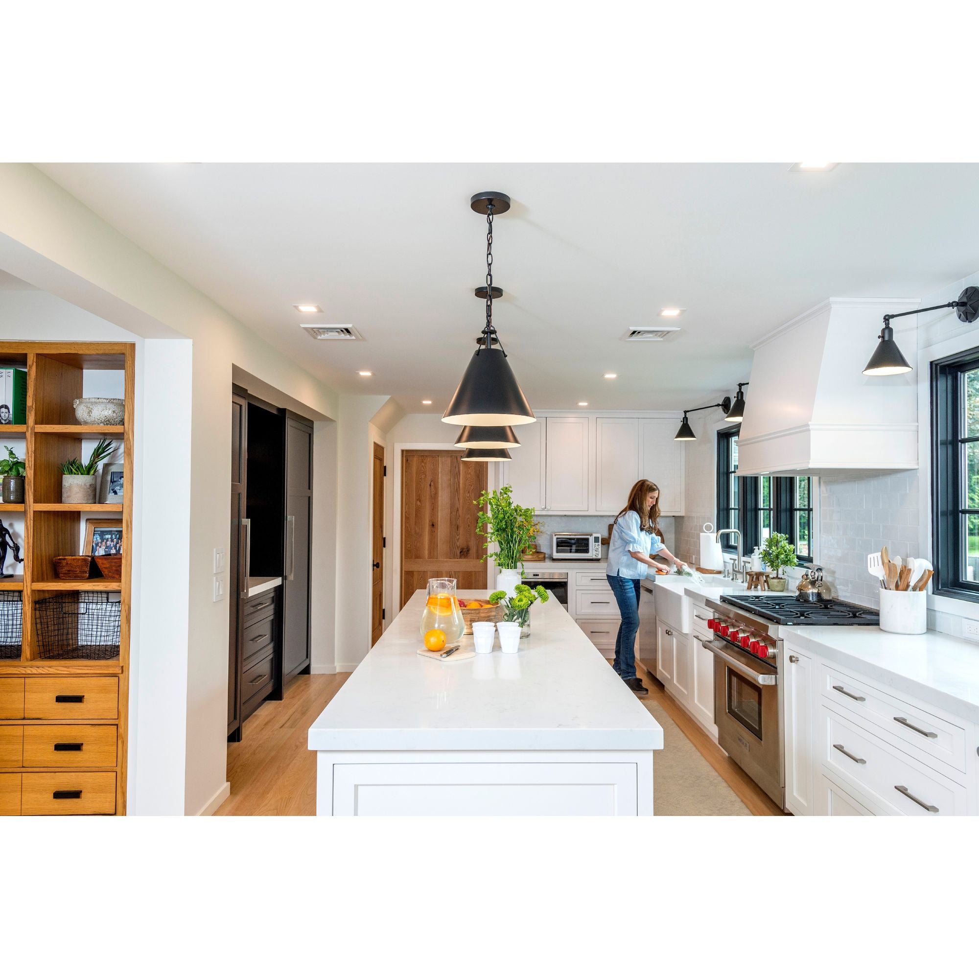 Xavier 1 Light Matte Black Mini Pendant Steel Shade 12"W x 12"H x 12"D