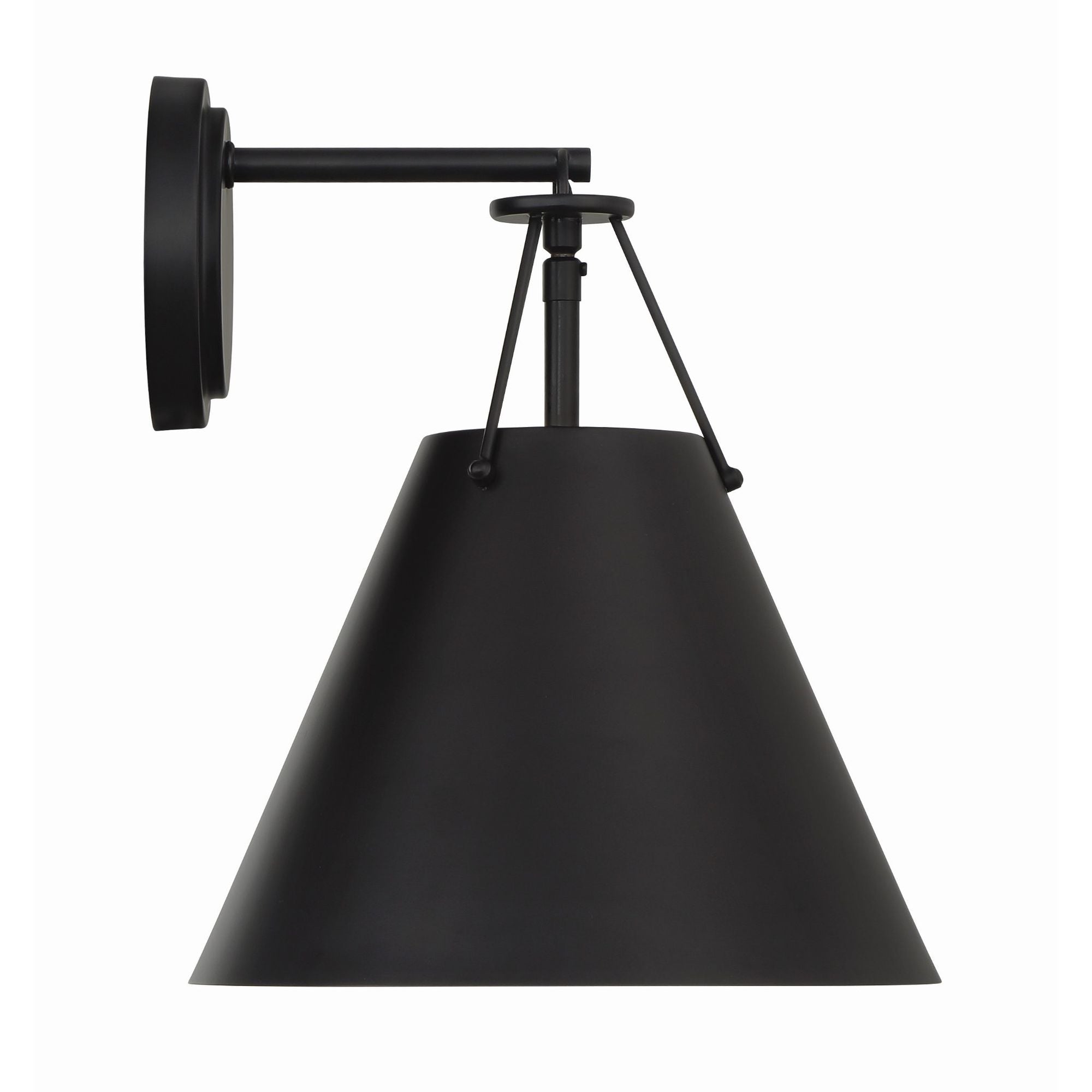 Xavier 1 Light Matte Black Sconce Steel Shade 10"W x 12.5"H x 10.5"D