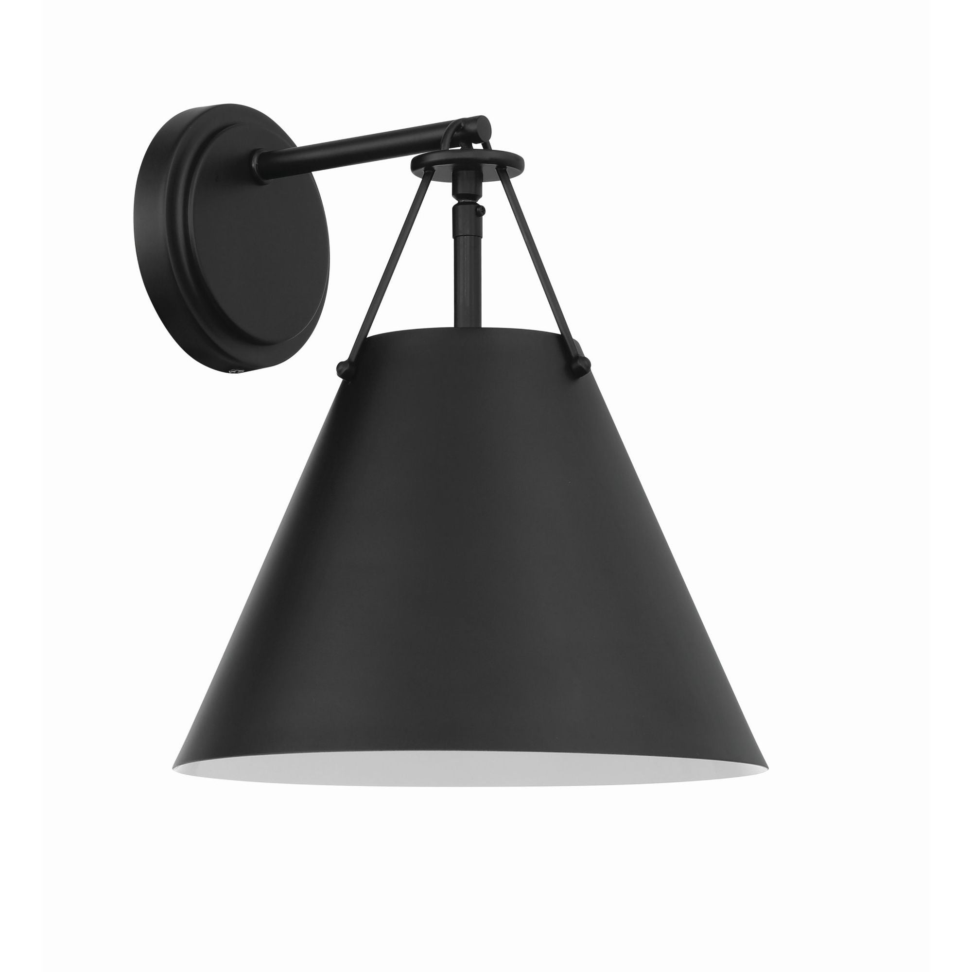 Xavier 1 Light Matte Black Sconce Steel Shade 10"W x 12.5"H x 10.5"D