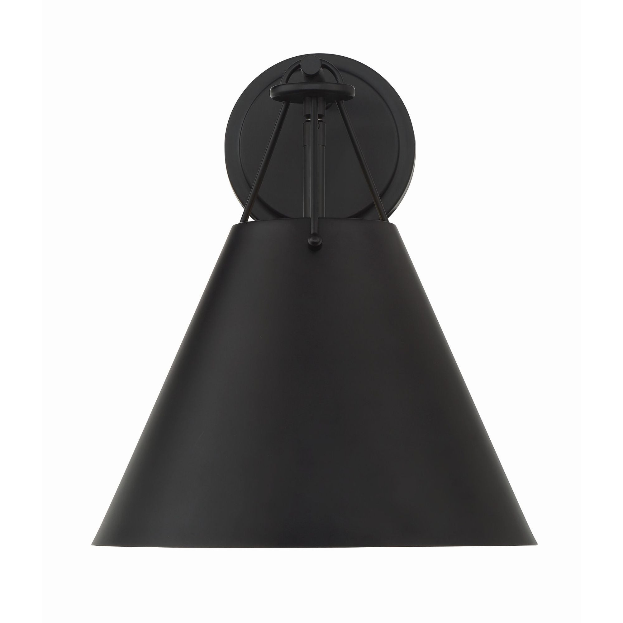 Xavier 1 Light Matte Black Sconce Steel Shade 10"W x 12.5"H x 10.5"D