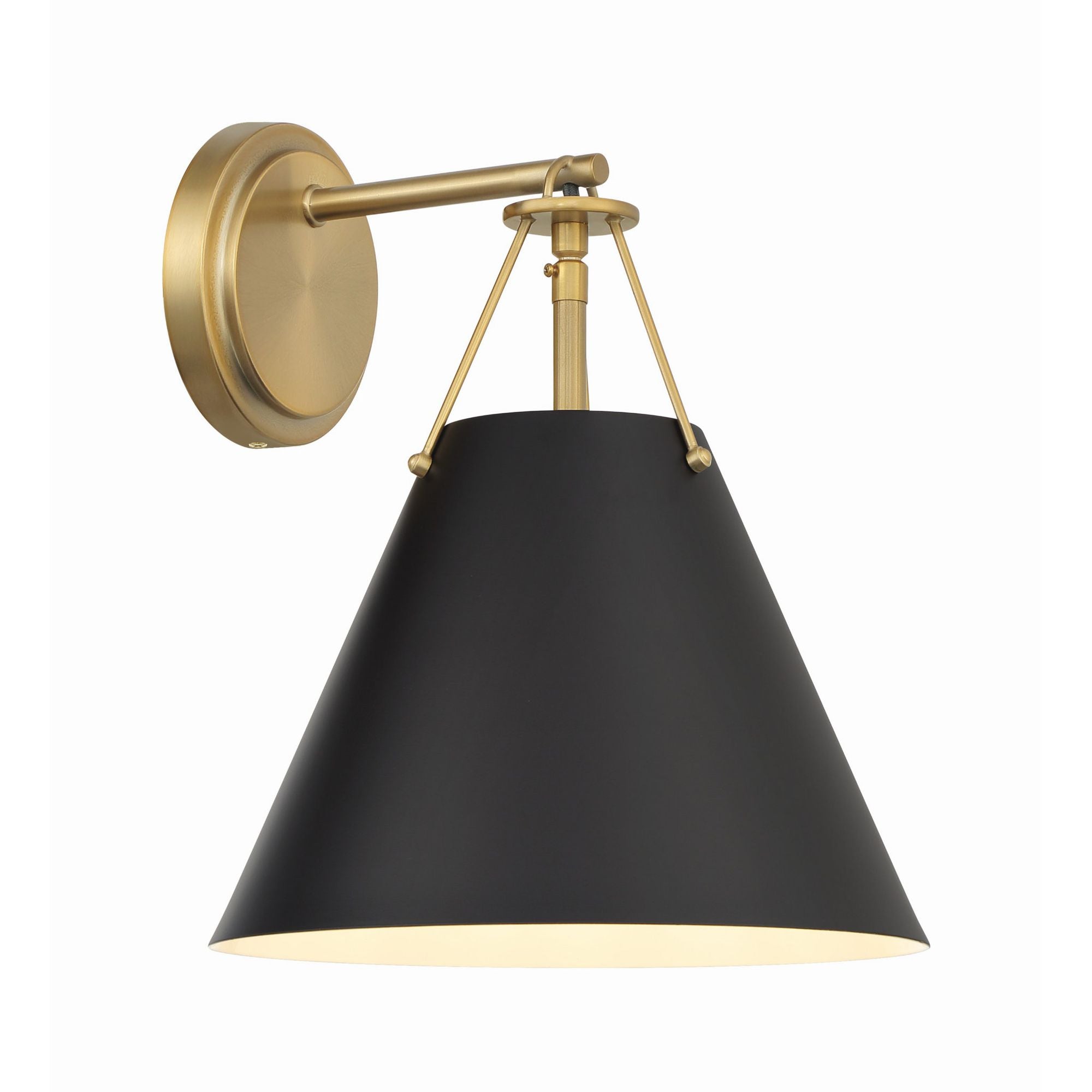 Xavier 10'' Vibrant Gold Sconce Black 10"W x 12.5"H x 10.5"D