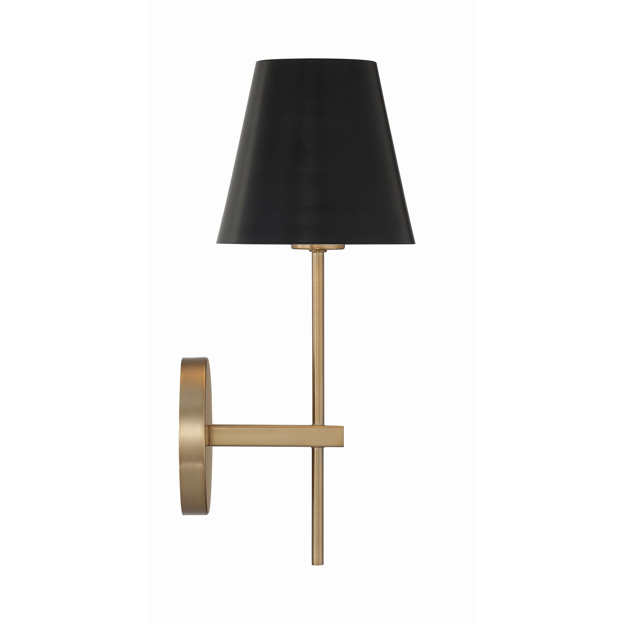 Xavier 1 Light Vibrant Gold Sconce Steel Shade 6"W x 15"H x 7"D