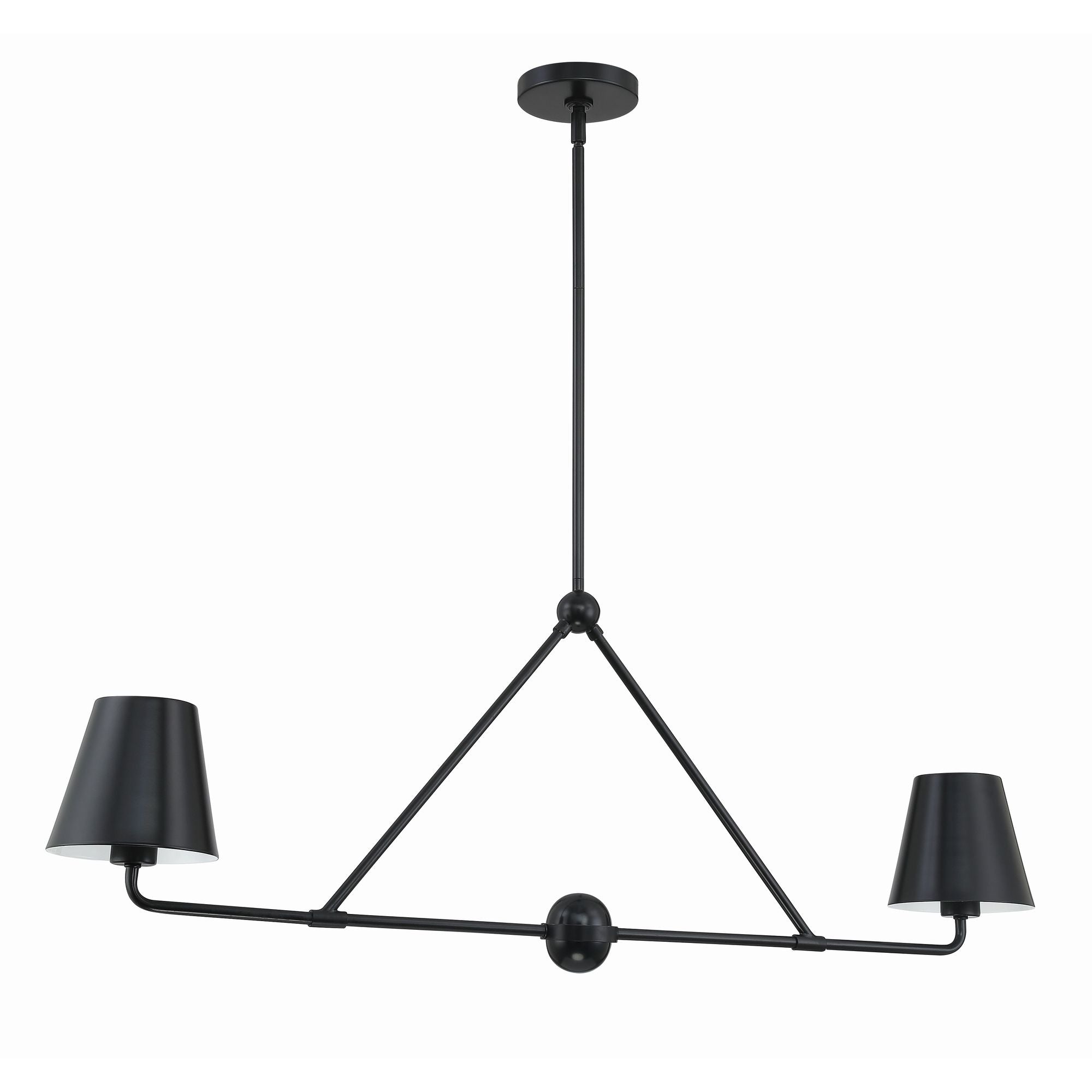 Xavier 42'' Matte Black Linear Chandelier Black 42"W x 15"H x 6"D