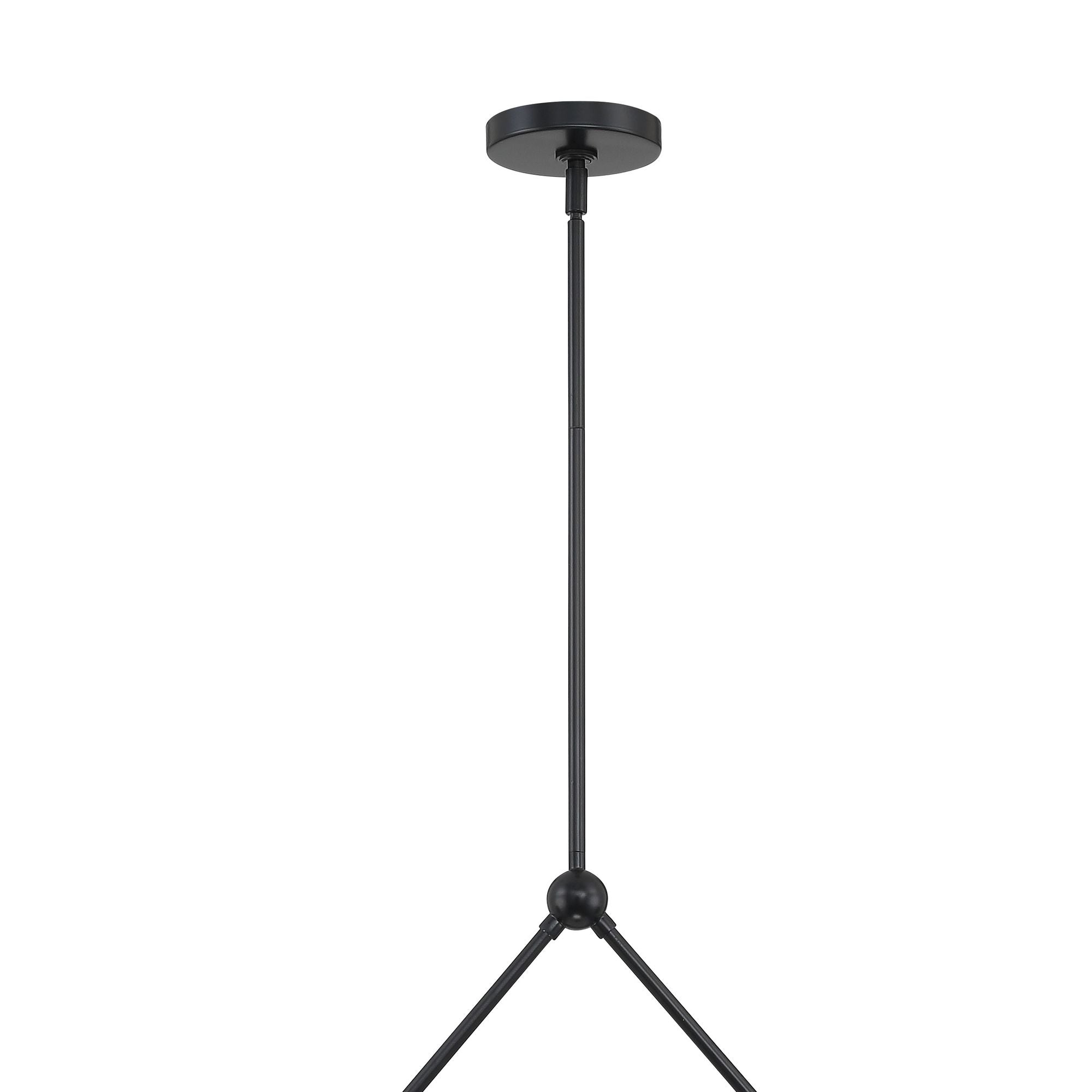 Xavier 42'' Matte Black Linear Chandelier Black 42"W x 15"H x 6"D