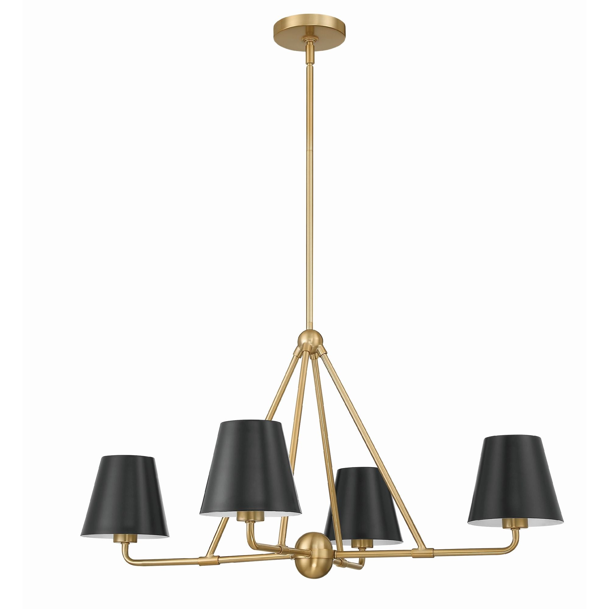 Xavier 31.75'' Vibrant Gold Chandelier Black 31.75"W x 17"H x 31.75"D