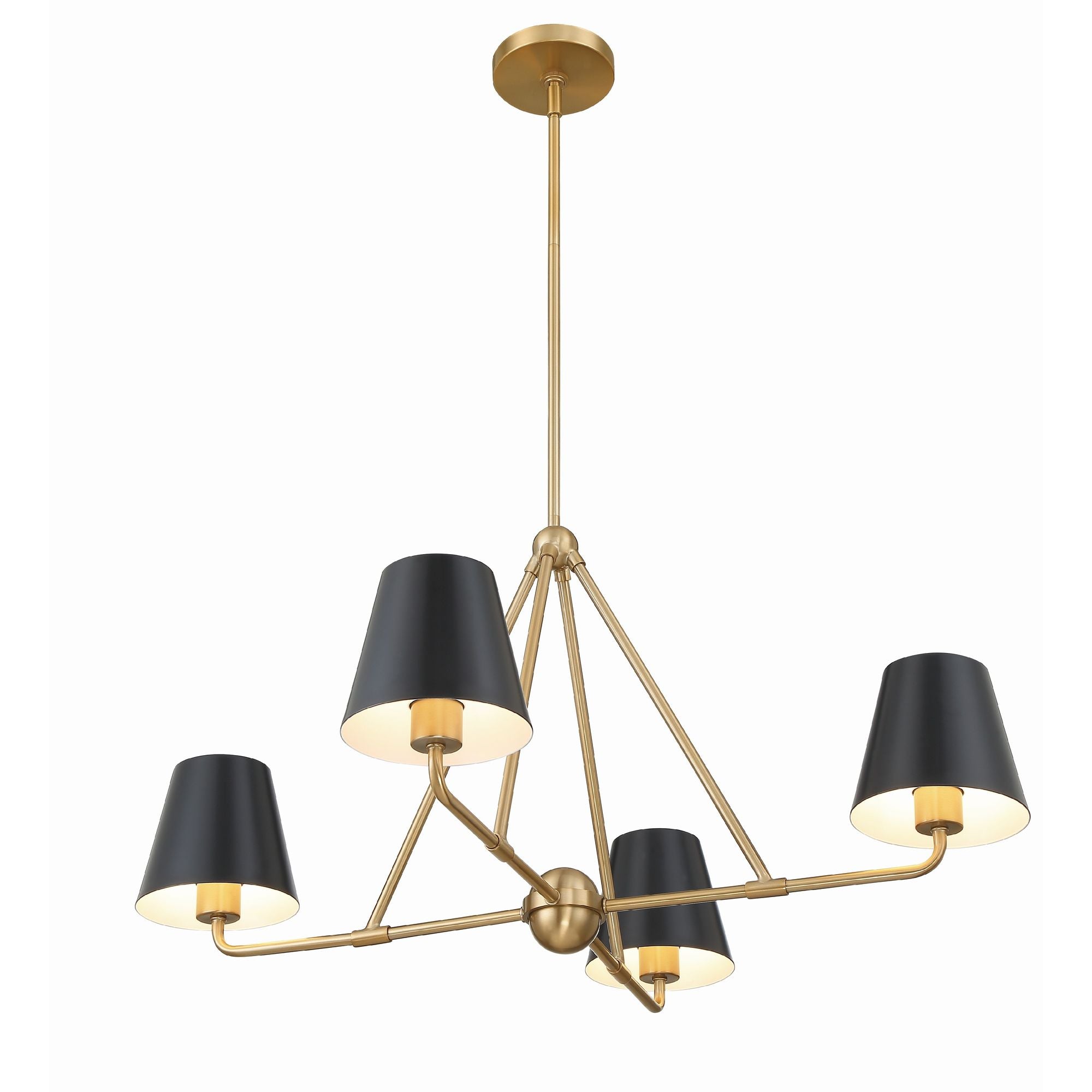 Xavier 31.75'' Vibrant Gold Chandelier Black 31.75"W x 17"H x 31.75"D