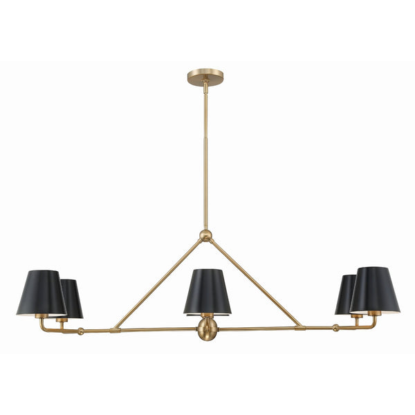 Xavier 6 Light Vibrant Gold Chandelier Foundry Lighting