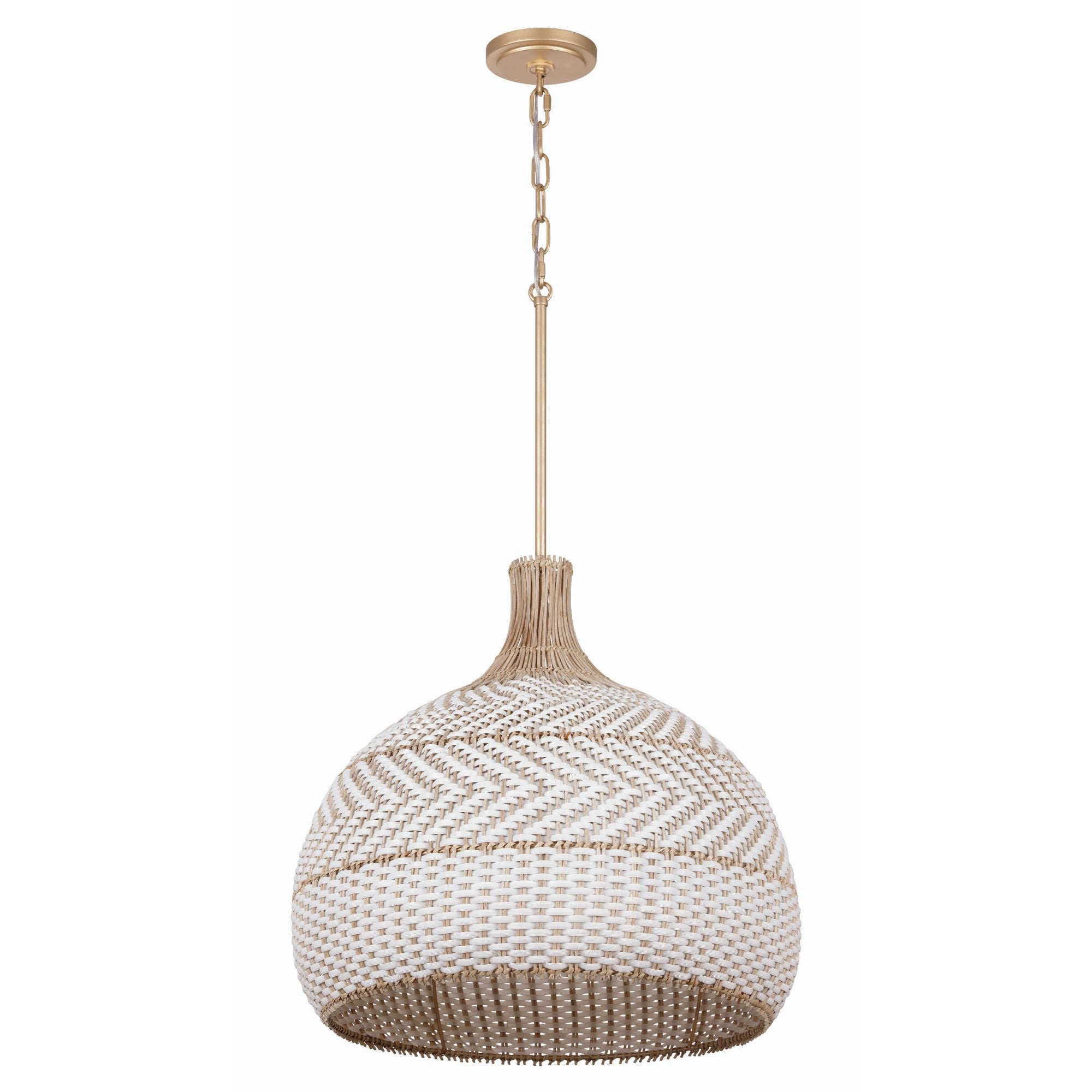 Zanzibar 21'' Soft Gold Pendant Tan 21"W x 20.25"H x 21"D