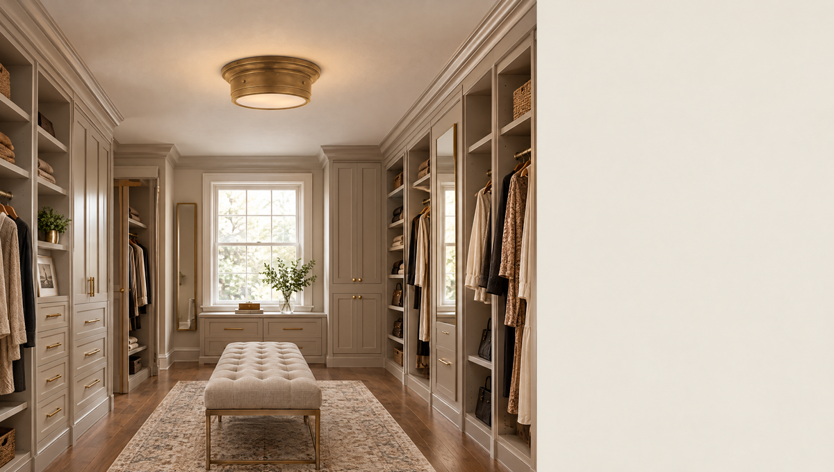 Flush Mounts in a styled room