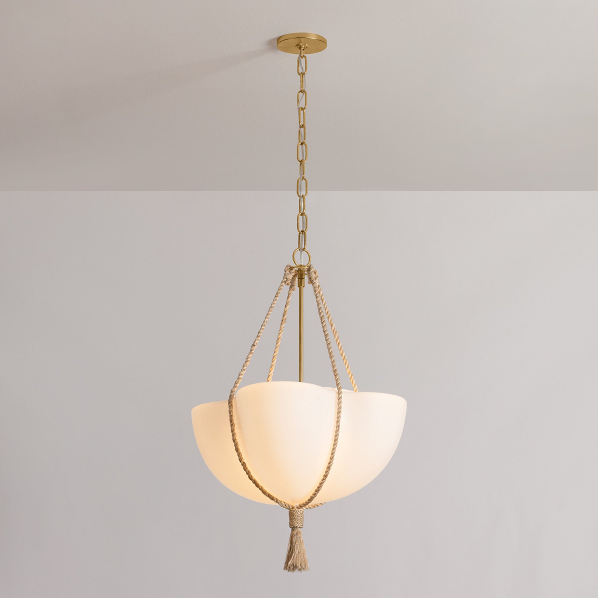 Amberley 1-Light Pendant in Vintage Gold Leaf 20W x 29.5H