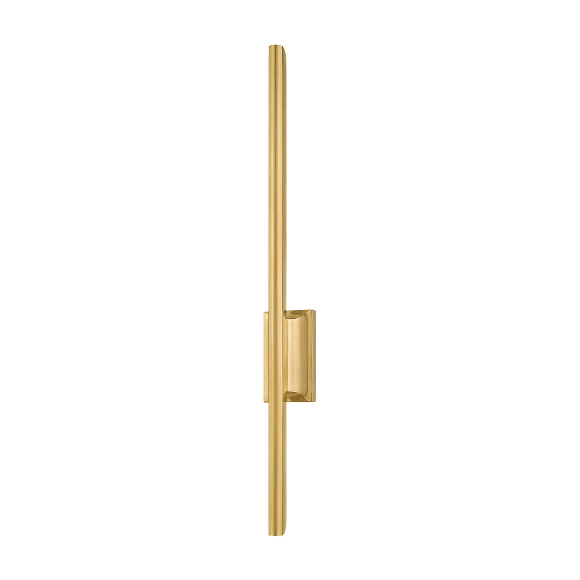 Bernard 1-Light Wall Sconce in Aged Brass 3W x 26.75H