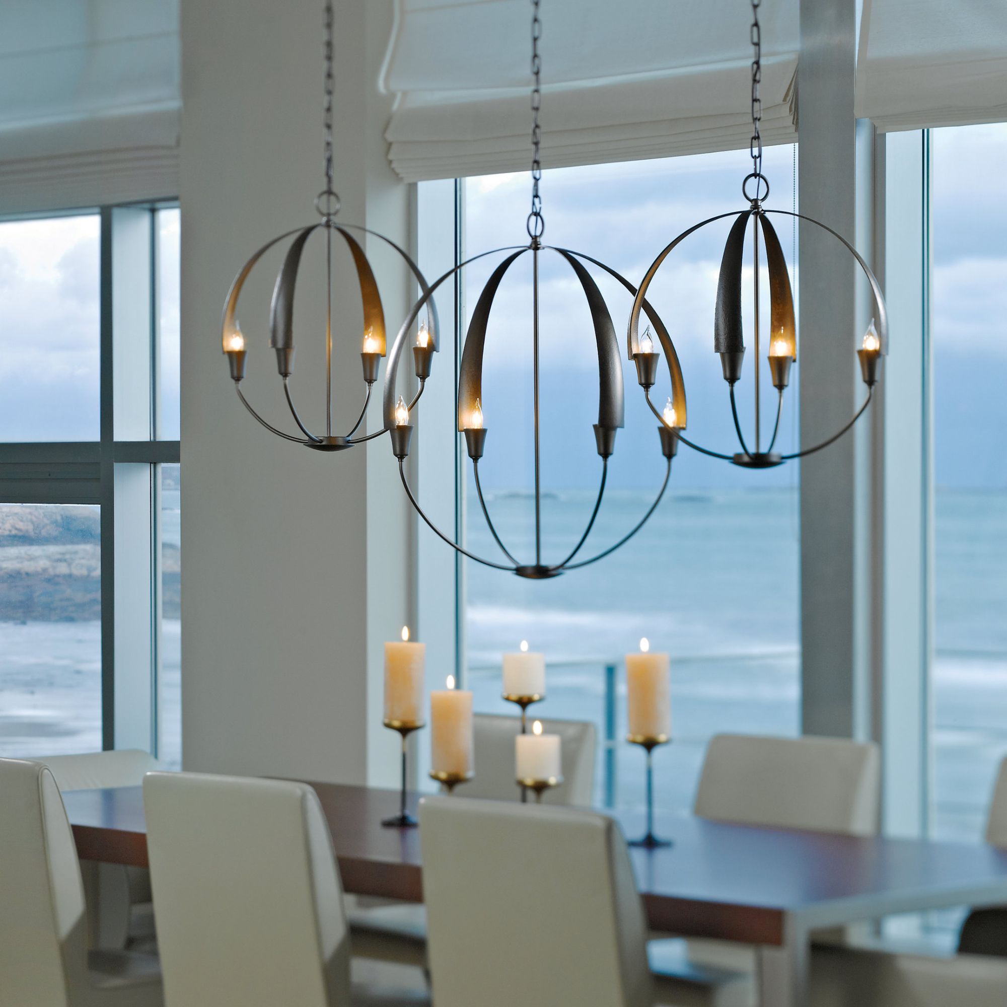 Cirque Small Chandelier 4-Light in Dark Smoke