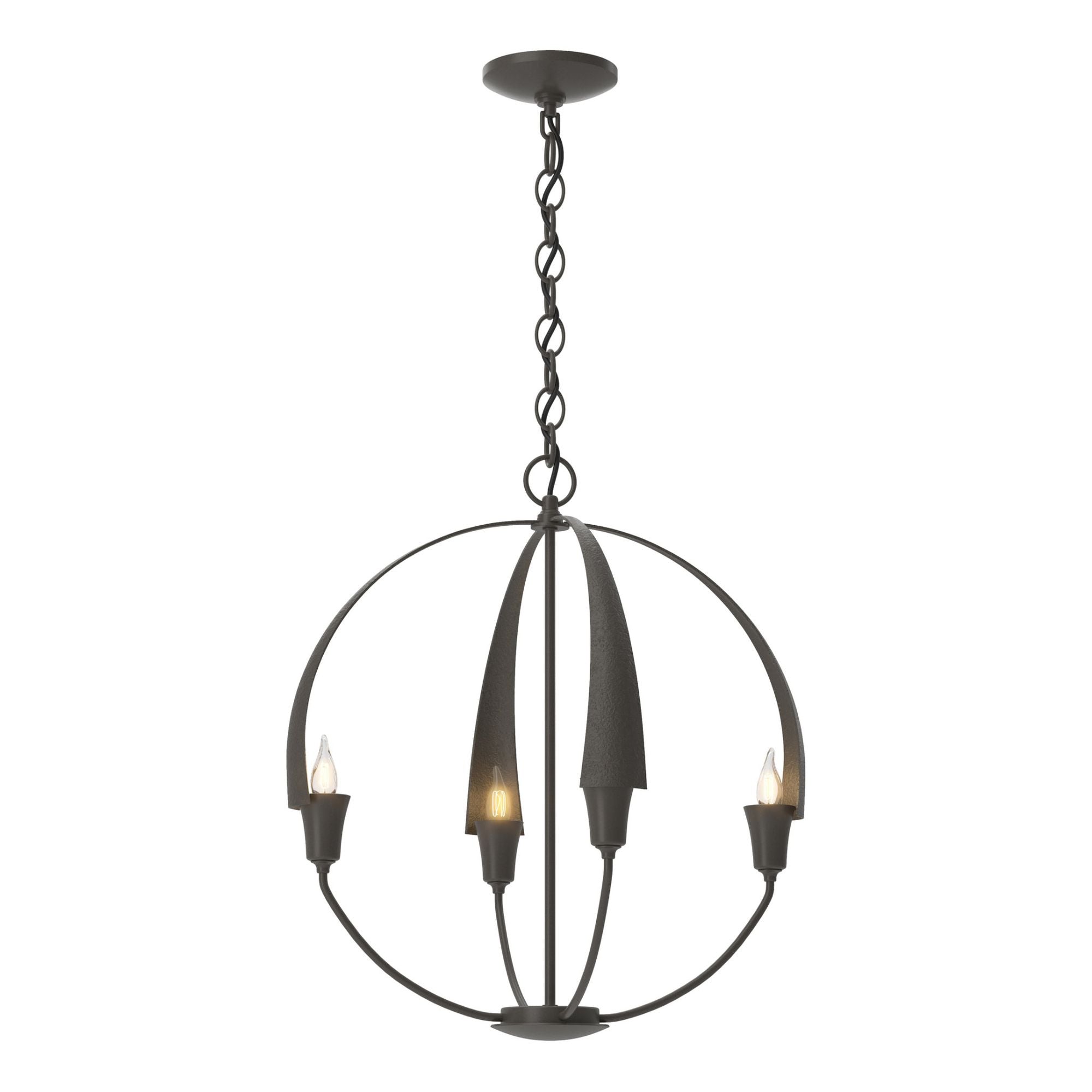 Cirque Small Chandelier 4-Light in Dark Smoke