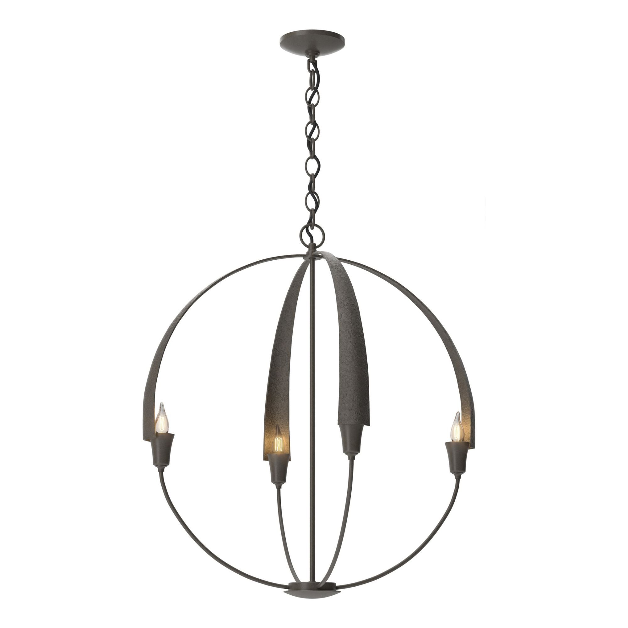 Cirque Large Chandelier 4-Light in Dark Smoke