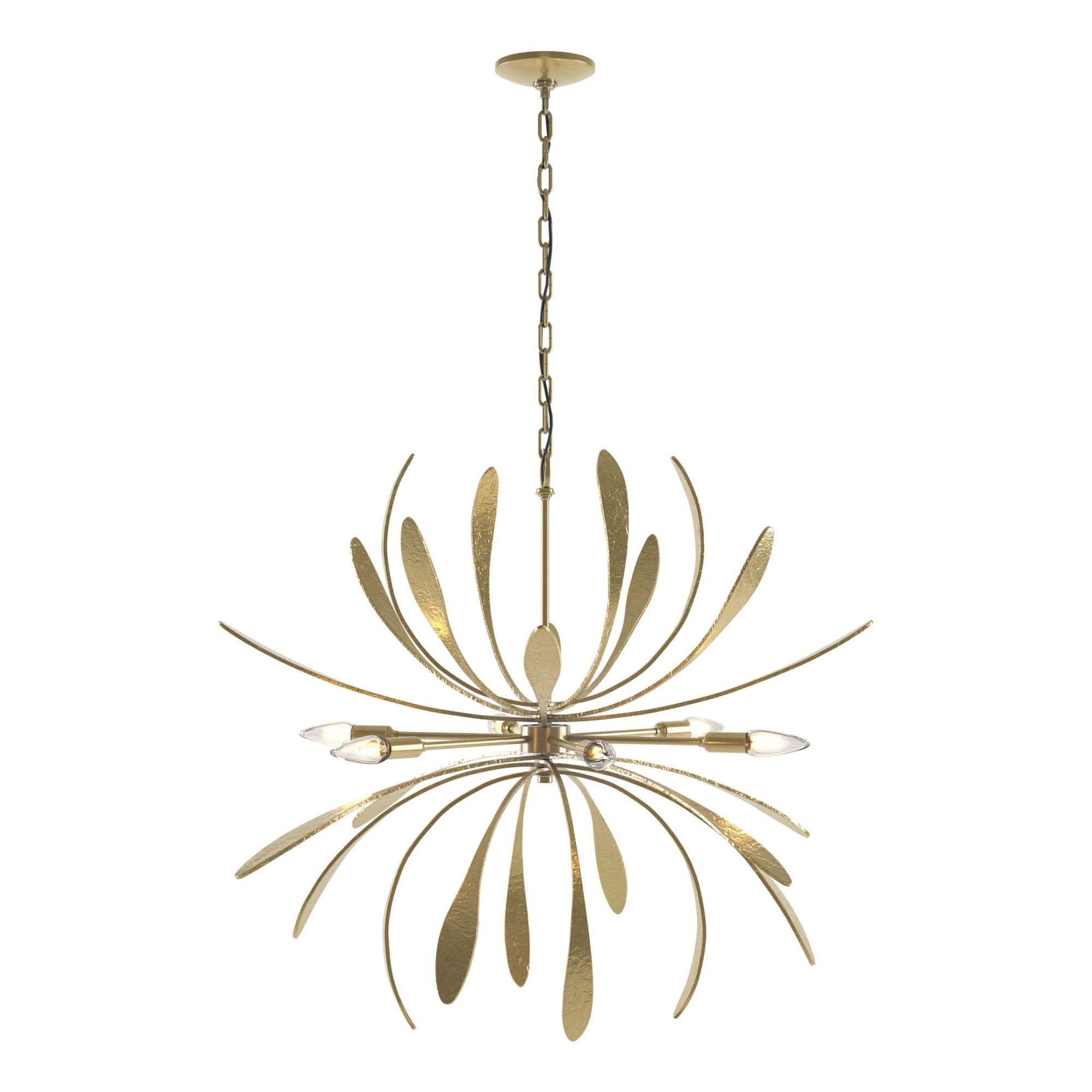 Dahlia Chandelier 6-Light in Modern Brass
