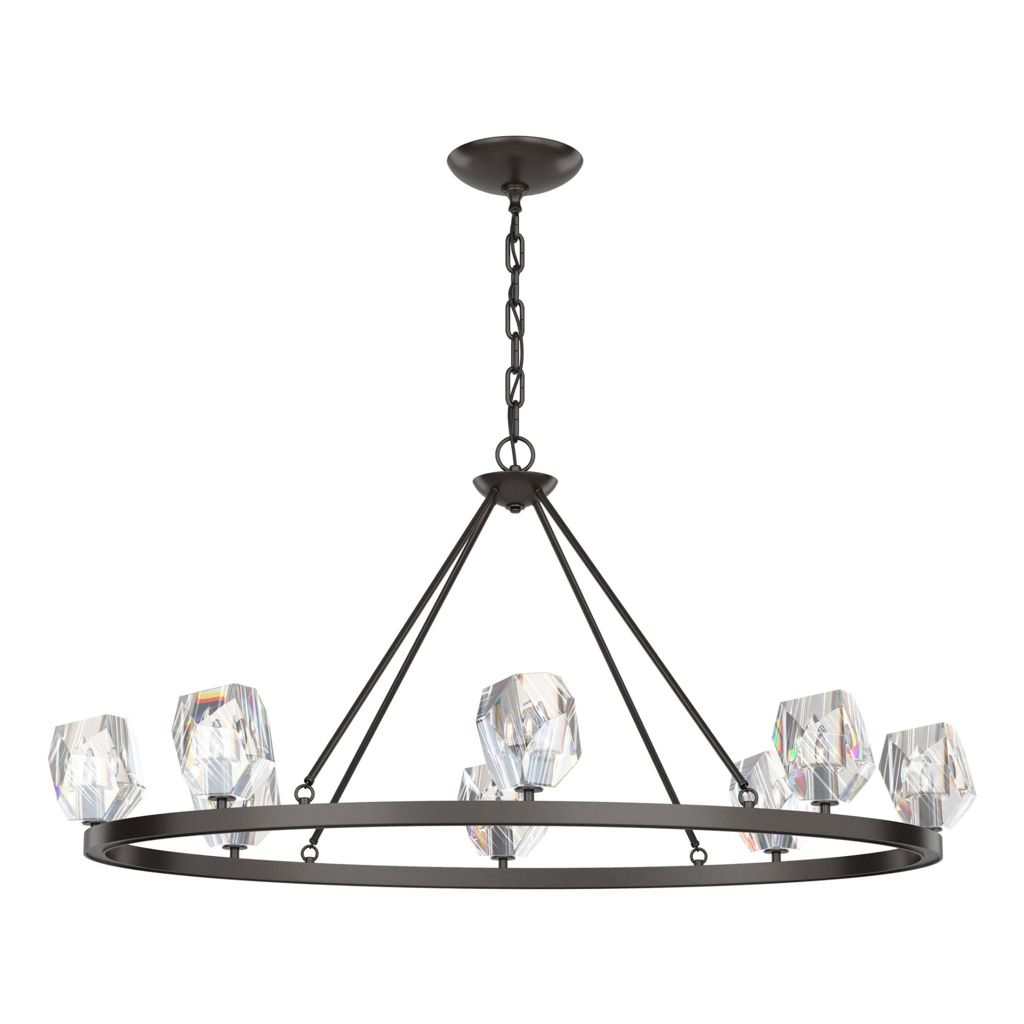 Gatsby 8-Light Chandelier 8-Light Crystal in Oil Rubbed Bronze