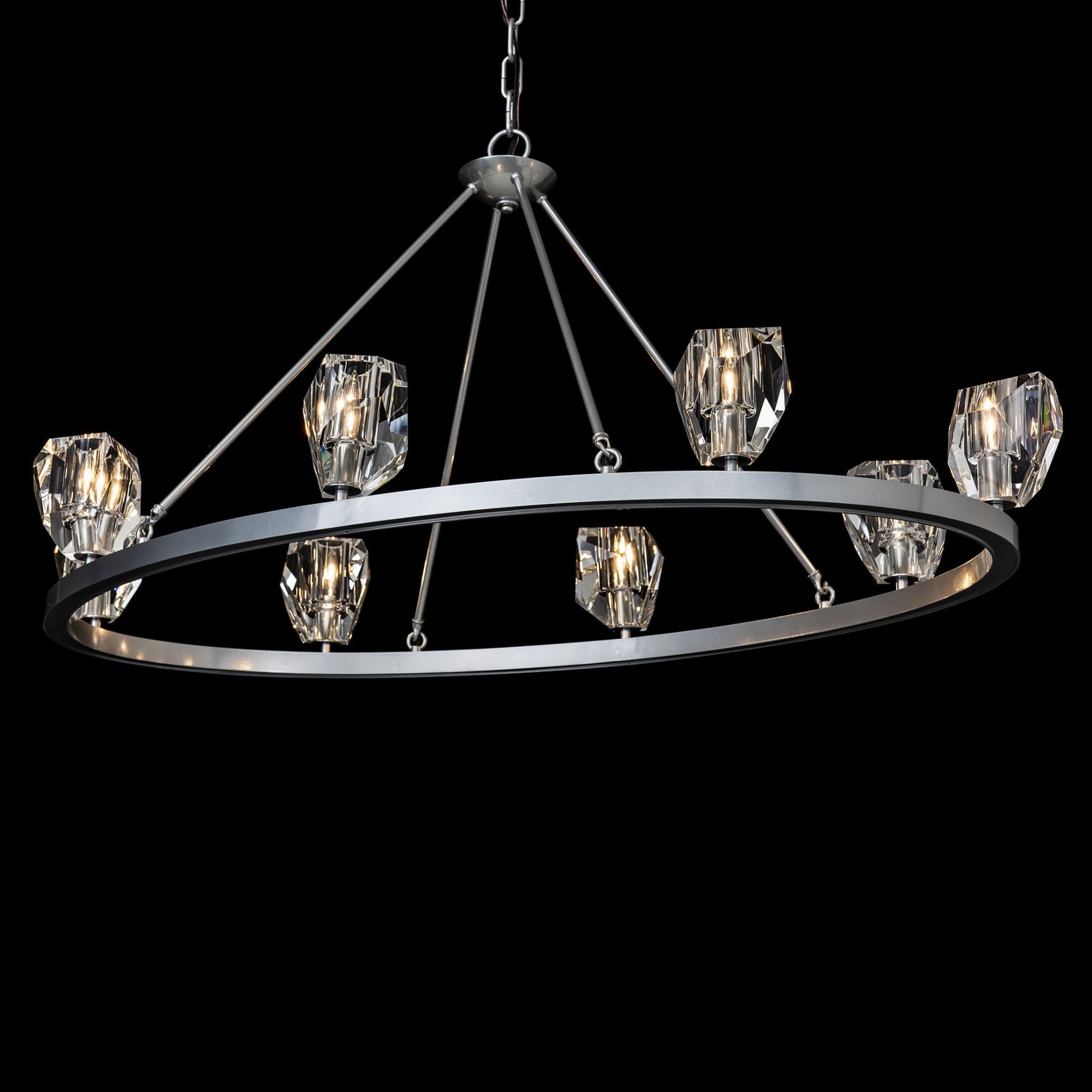 Gatsby 8-Light Chandelier 8-Light Crystal in Sterling