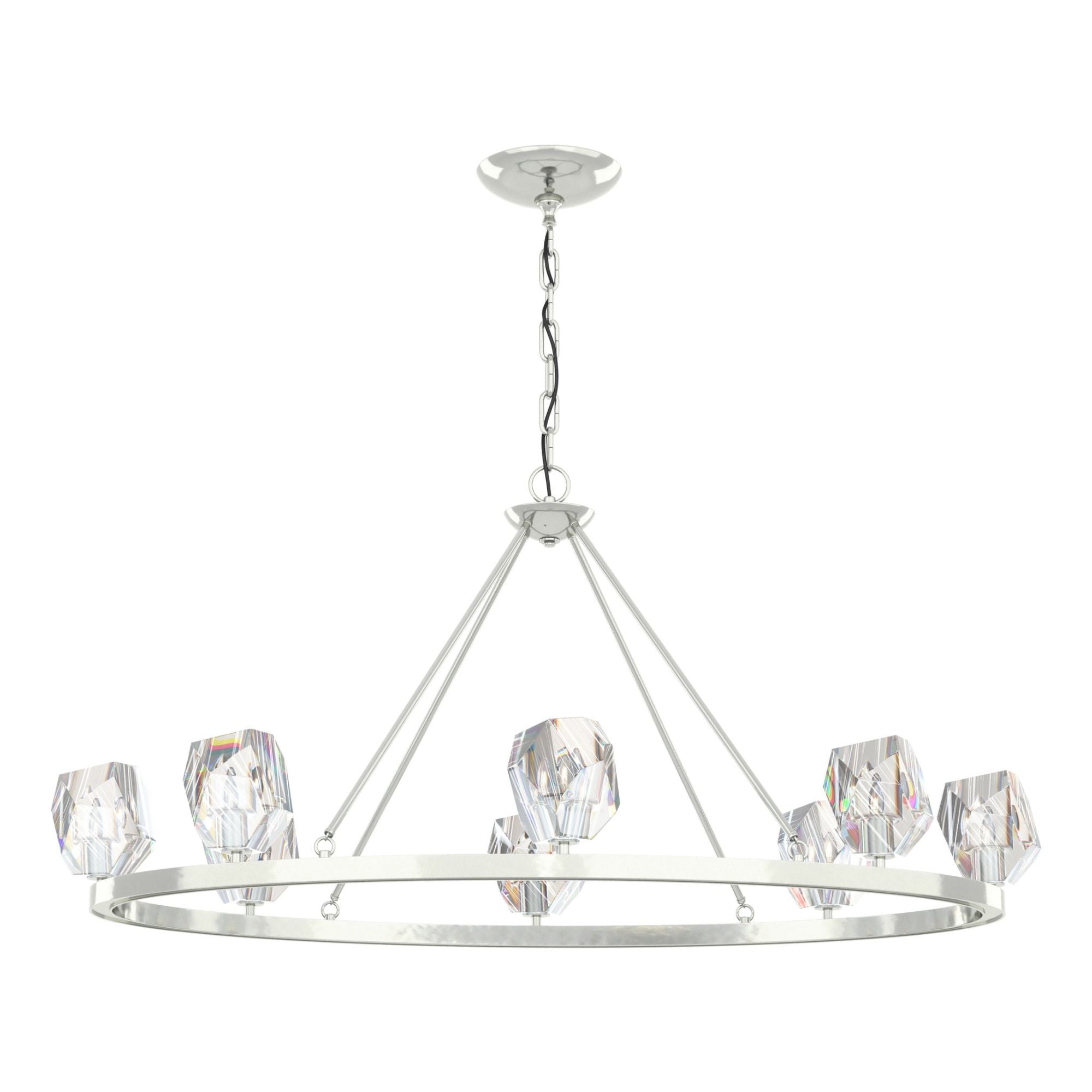 Gatsby 8-Light Chandelier 8-Light Crystal in Sterling