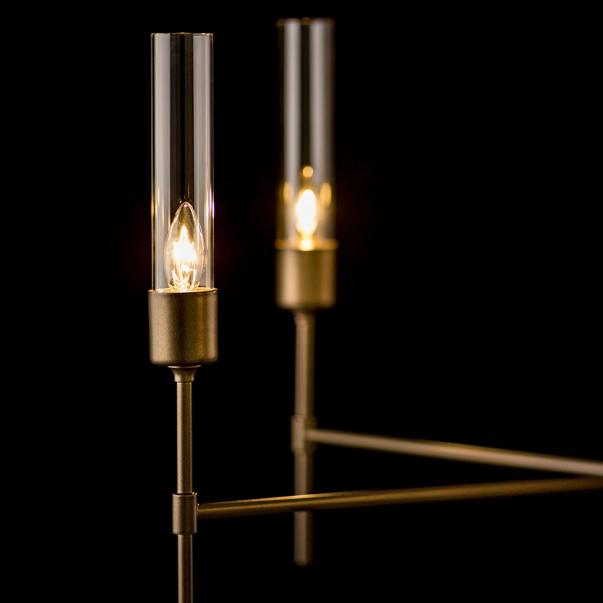 Vela Clear Glass 5 Arm Chandelier 5-Light Clear Glass (ZM) in Dark Smoke